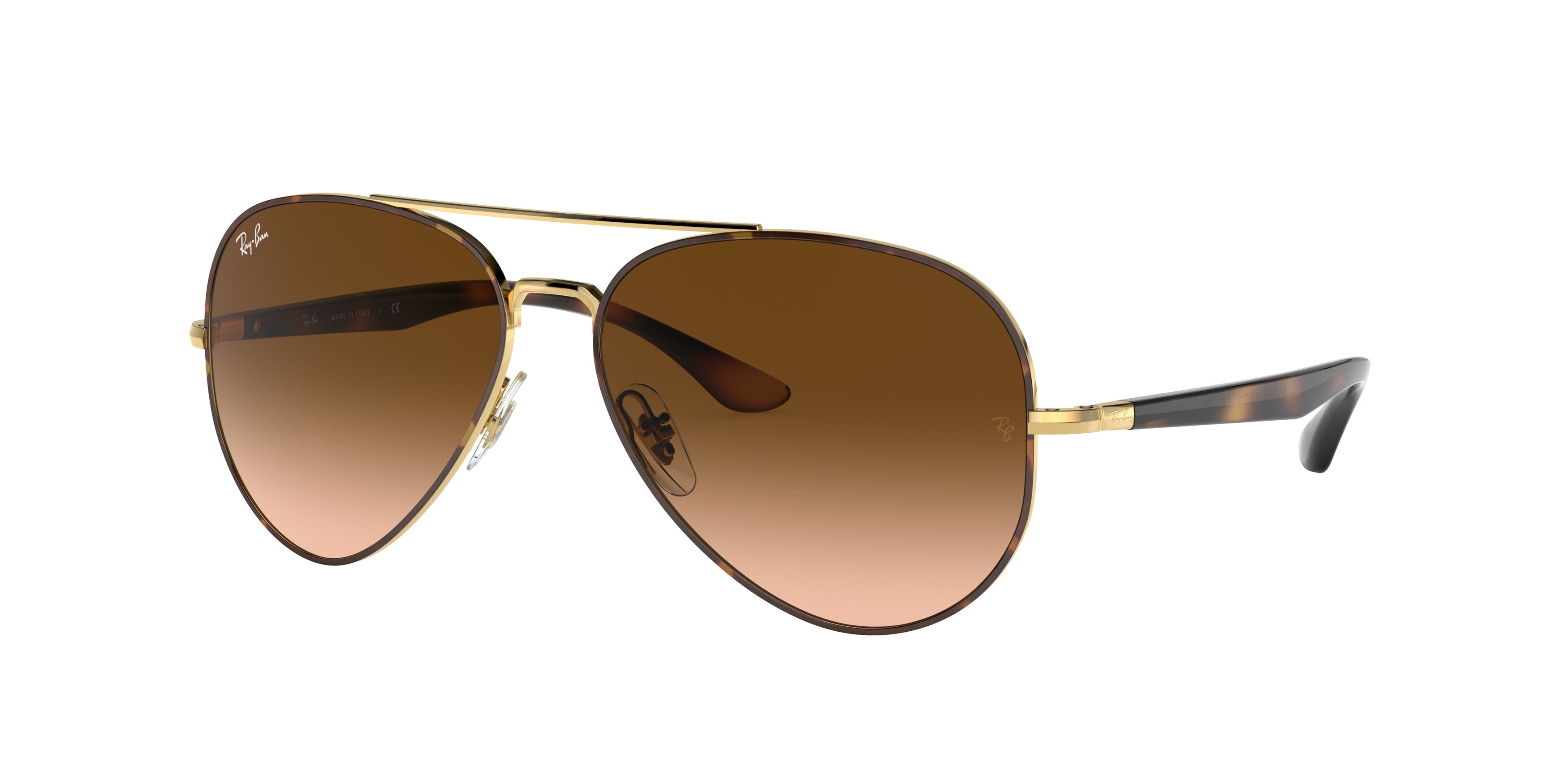 Ray-Ban RB3675 Pilot Sunglasses  9127A5-Gold 58-135-14 - Color Map Gold