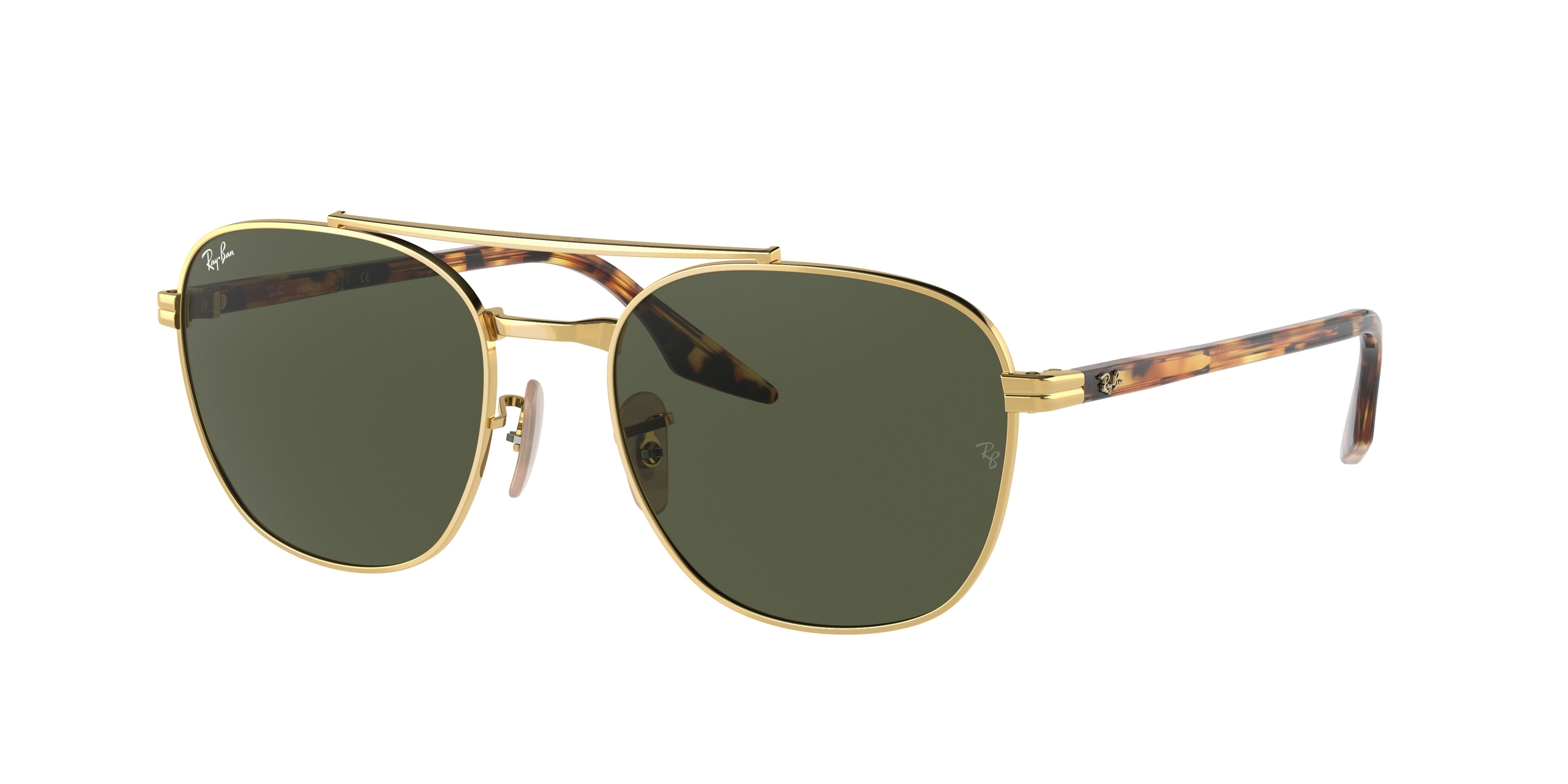 Ray-Ban RB3688 Square Sunglasses  001/31-Gold 58-145-19 - Color Map Gold