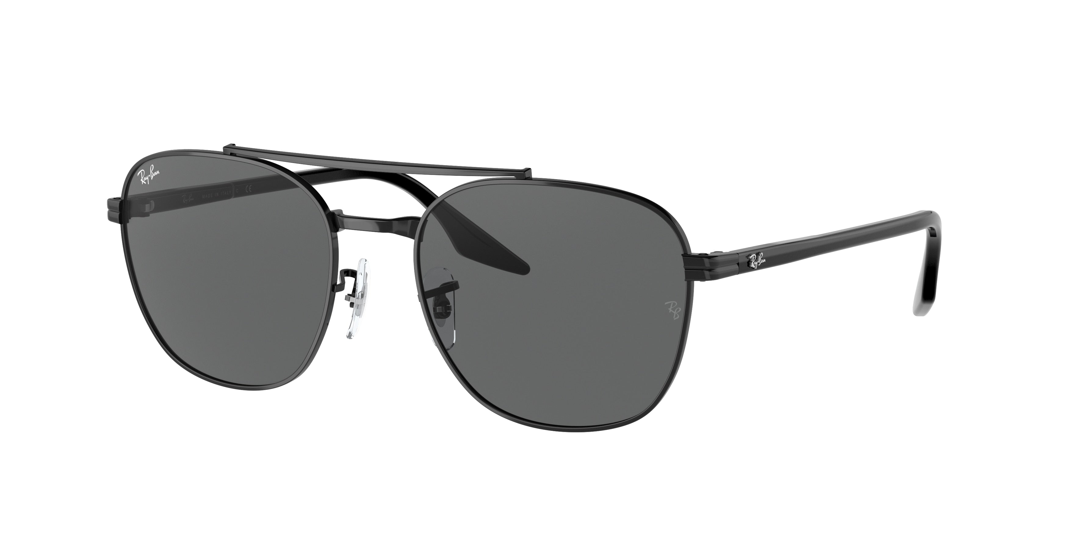 Ray-Ban RB3688 Square Sunglasses  002/B1-Black 58-145-19 - Color Map Black