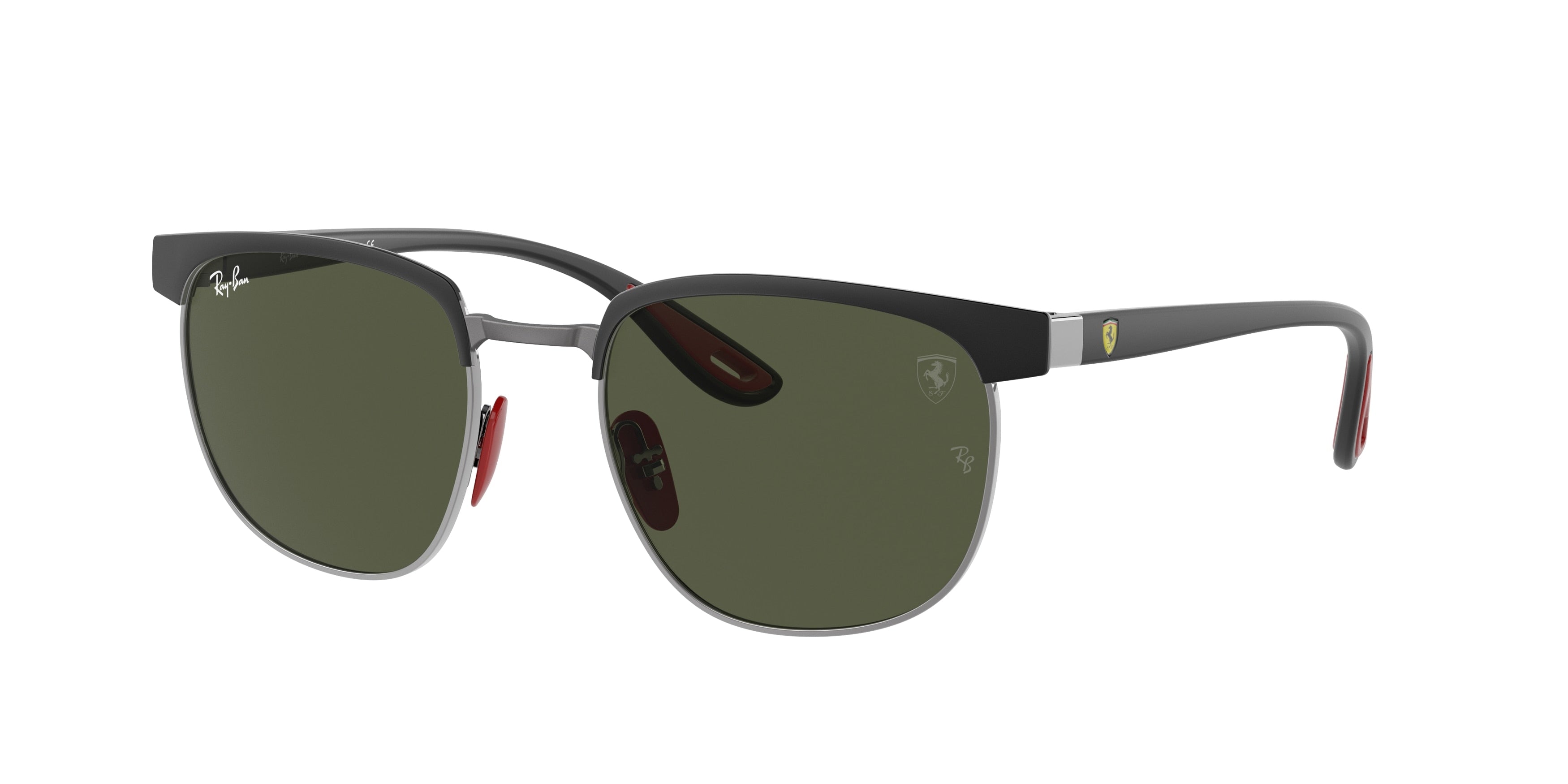 Ray-Ban RB3698M Square Sunglasses  F07331-Black On Gunmetal 53-145-20 - Color Map Black