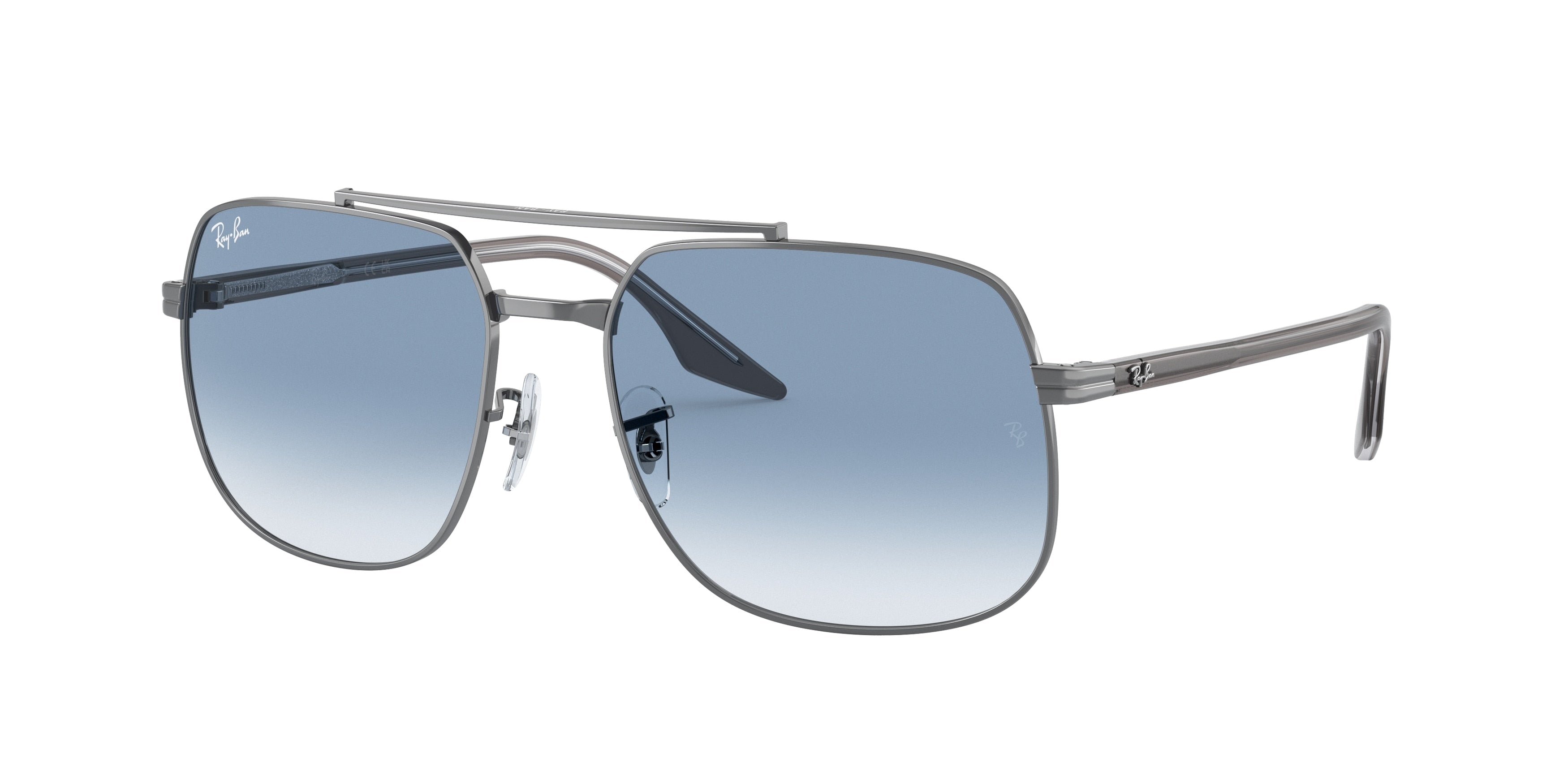 Ray-Ban RB3699 Square Sunglasses  004/3F-Gunmetal 59-145-18 - Color Map Grey