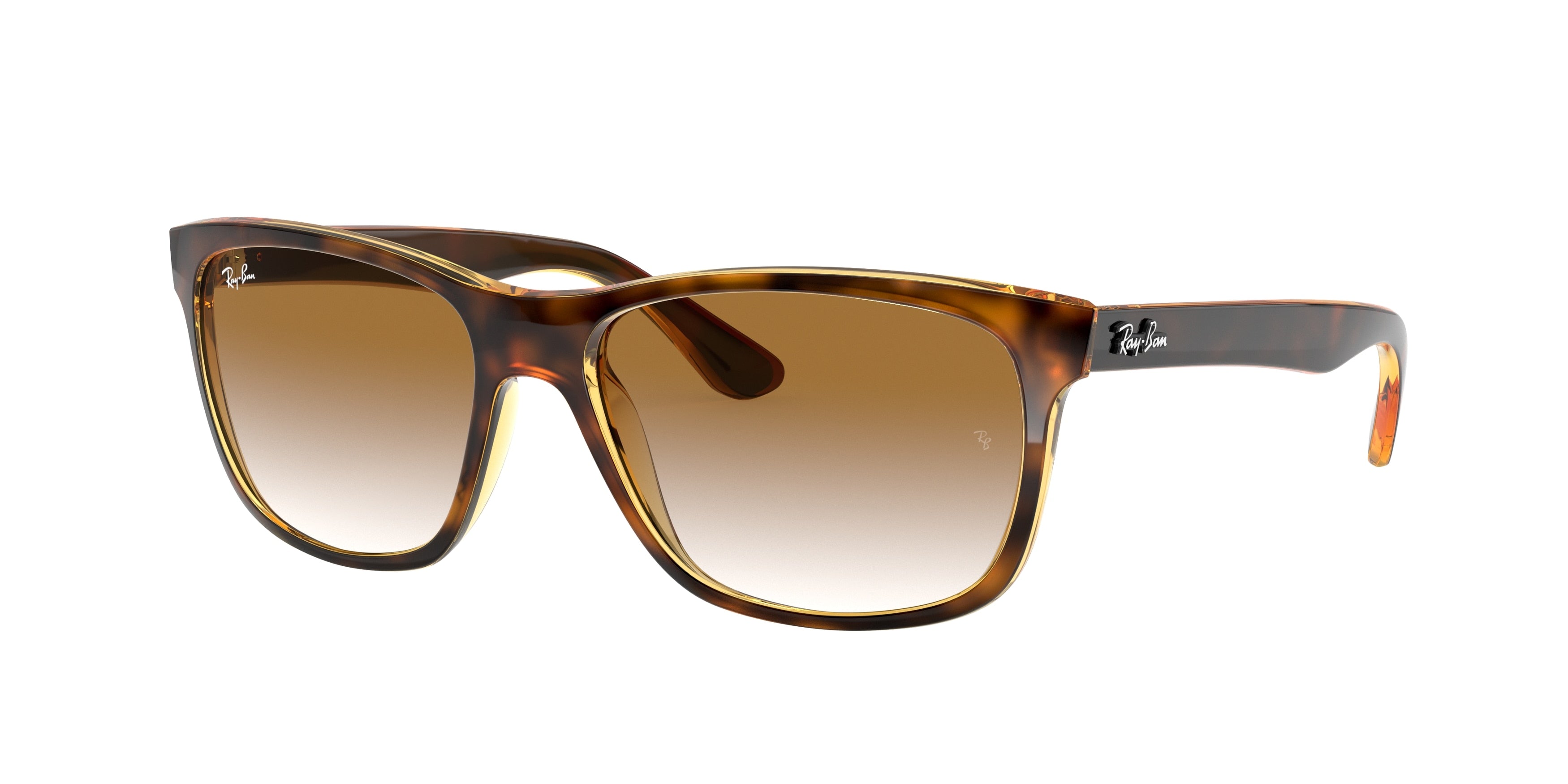 Ray-Ban RB4181 Square Sunglasses  710/51-Light Havana 57-145-16 - Color Map Tortoise