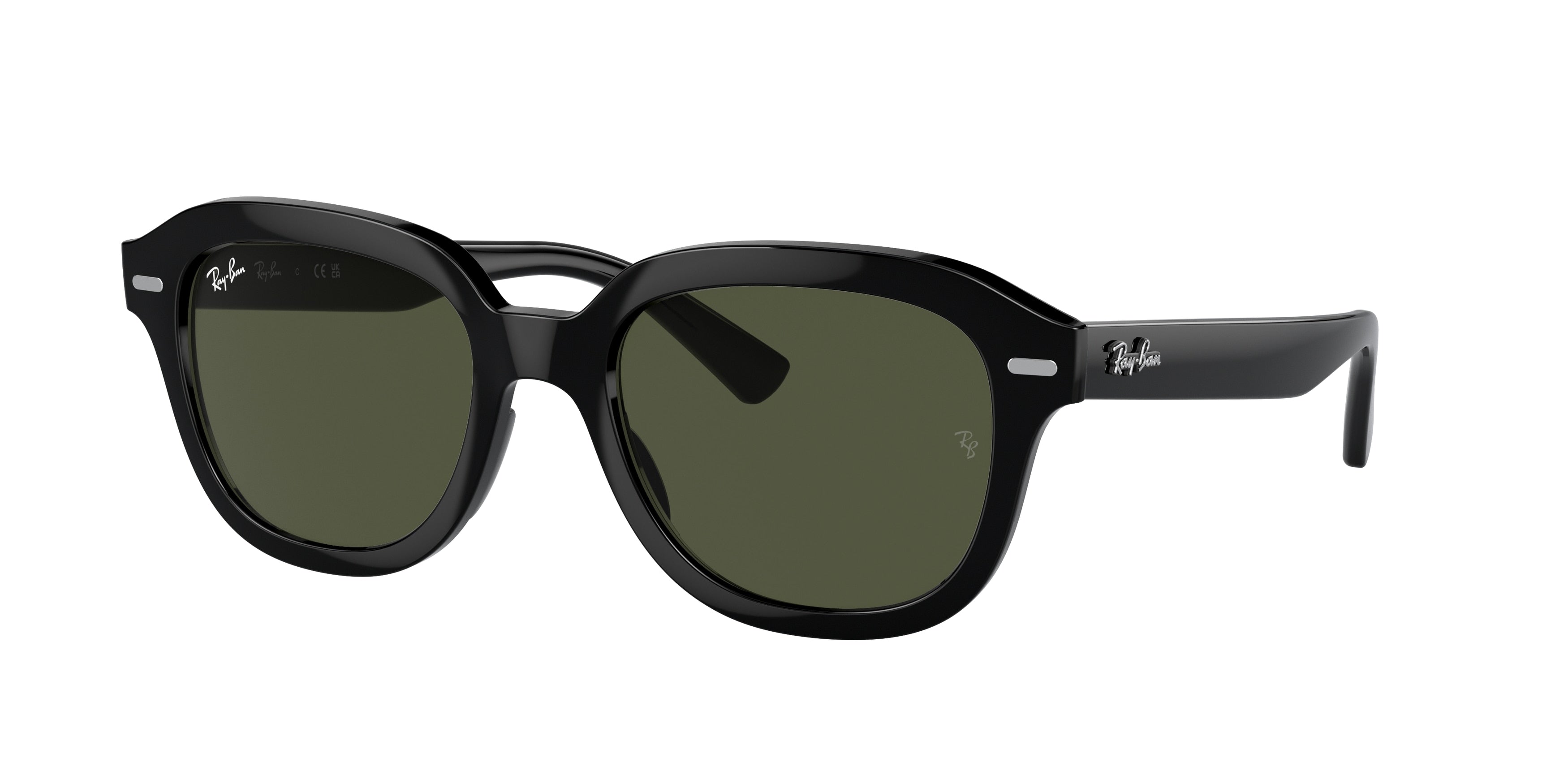 Ray-Ban ERIK RB4398F Square Sunglasses  901/31-Black 53-145-20 - Color Map Black