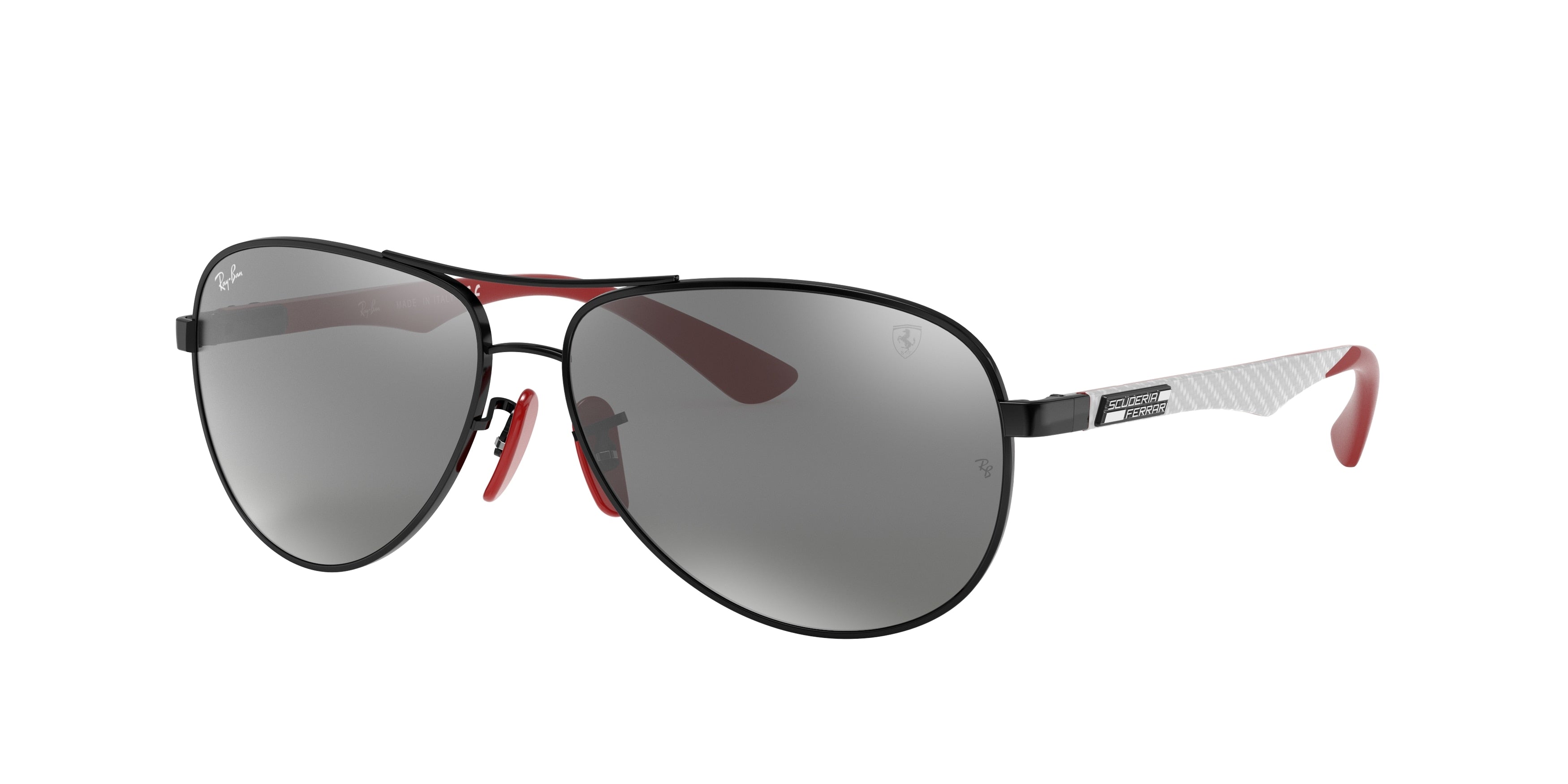 Ray-Ban RB3647M Scuderia Ferrari Edition Silver Light Green Mirror Silver -  RB3647M F03130 - Sunglasses - IceOptic