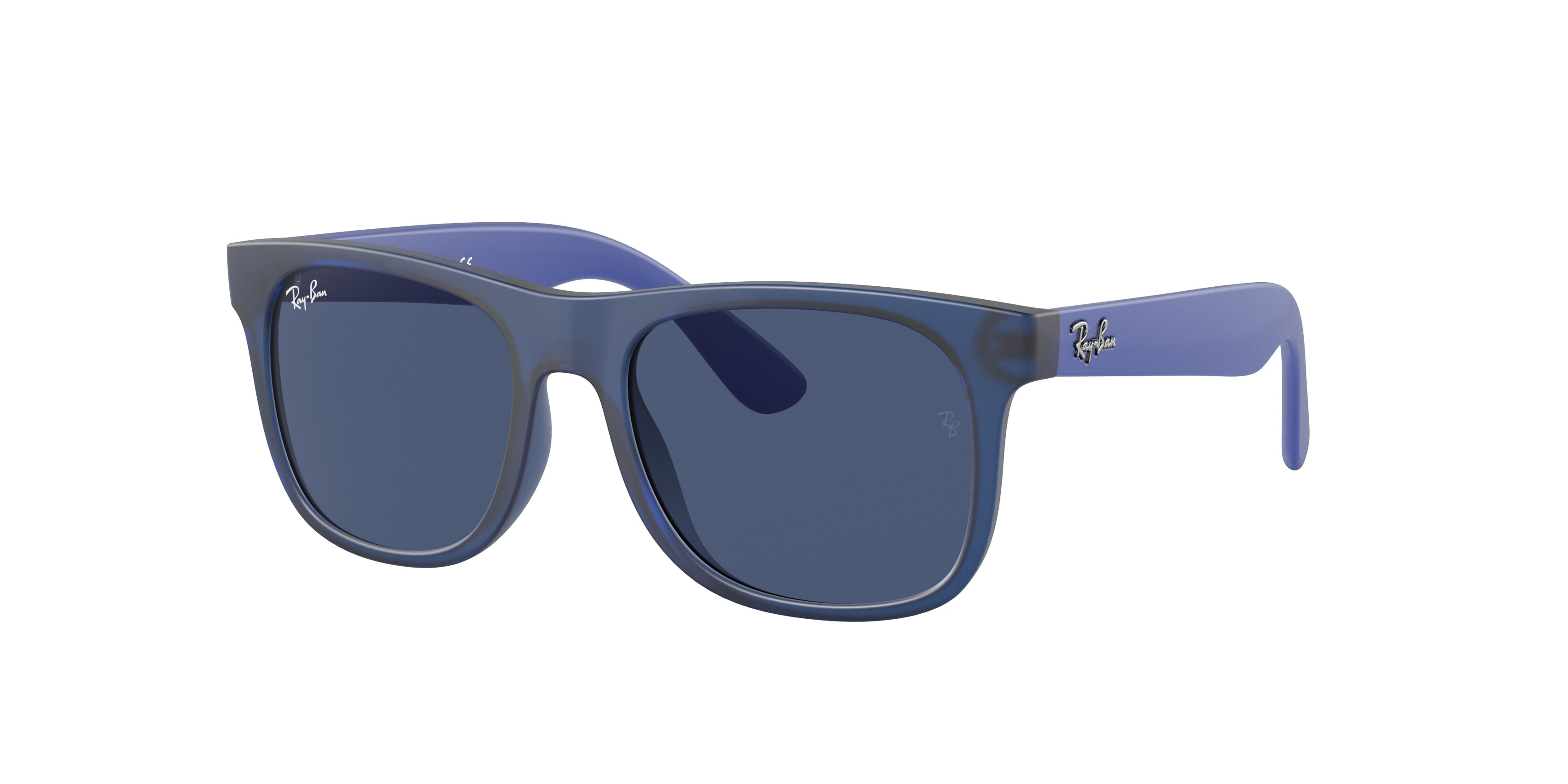 Ray-Ban Junior JUNIOR JUSTIN RJ9069S Square Sunglasses  706080-Transparent Blue 48-130-16 - Color Map Blue