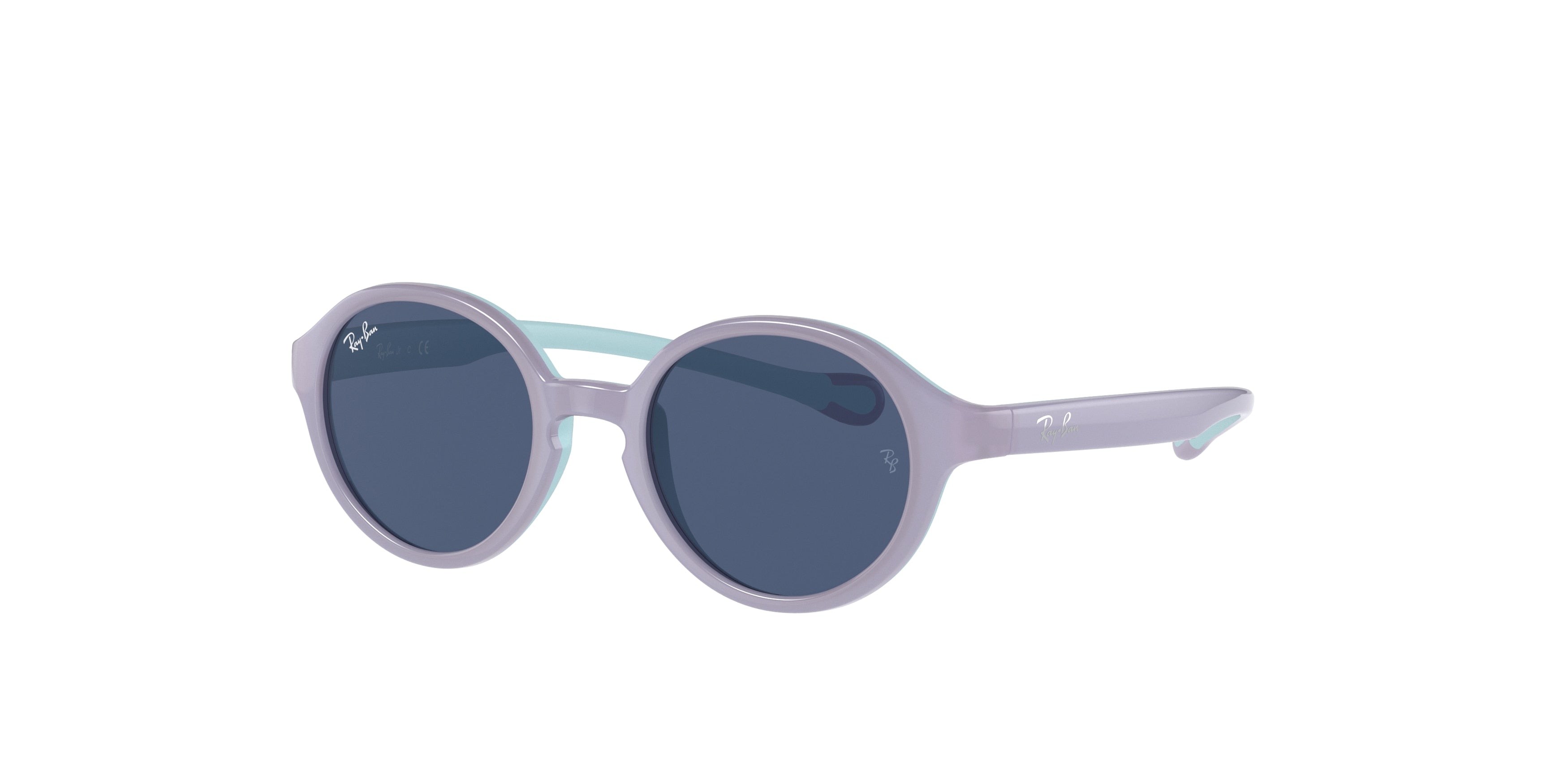 Ray-Ban Junior RJ9075SF Phantos Sunglasses  709980-Violet On Light Blue 46-140-16 - Color Map Pink