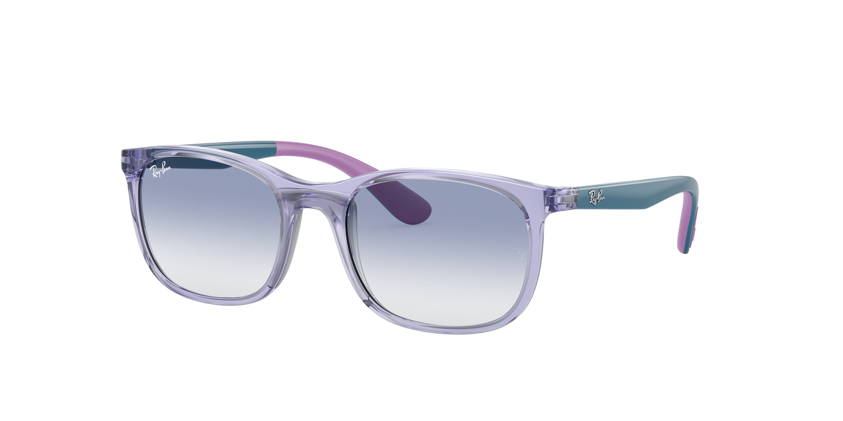 Ray-Ban Junior RJ9076S Pillow Sunglasses  712619-Transparent Violet 49-130-17 - Color Map Violet