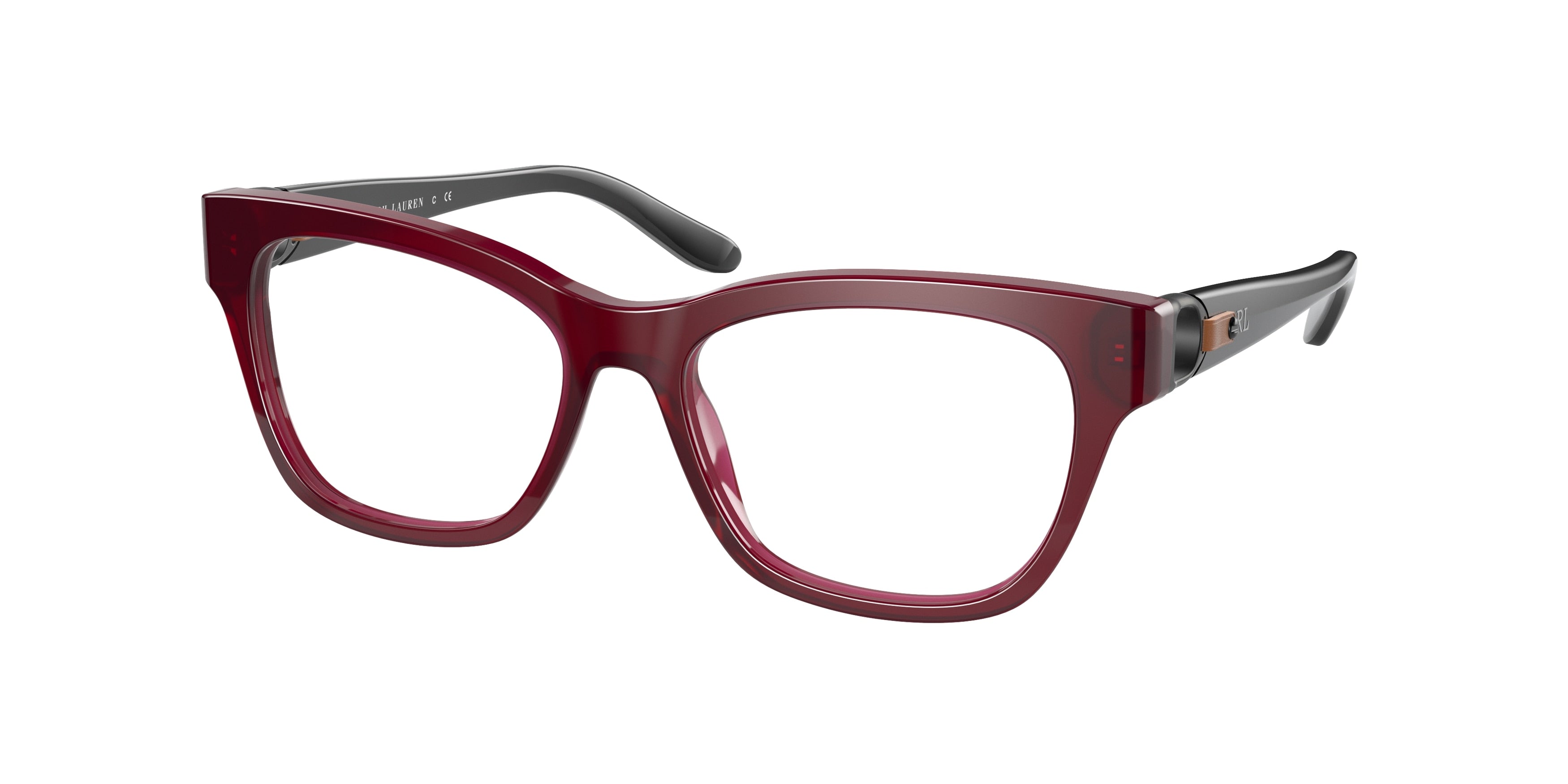 Ralph Lauren RL6209Q Butterfly Eyeglasses  5921-Shiny Transparent Burgundy 50-140-16 - Color Map Violet