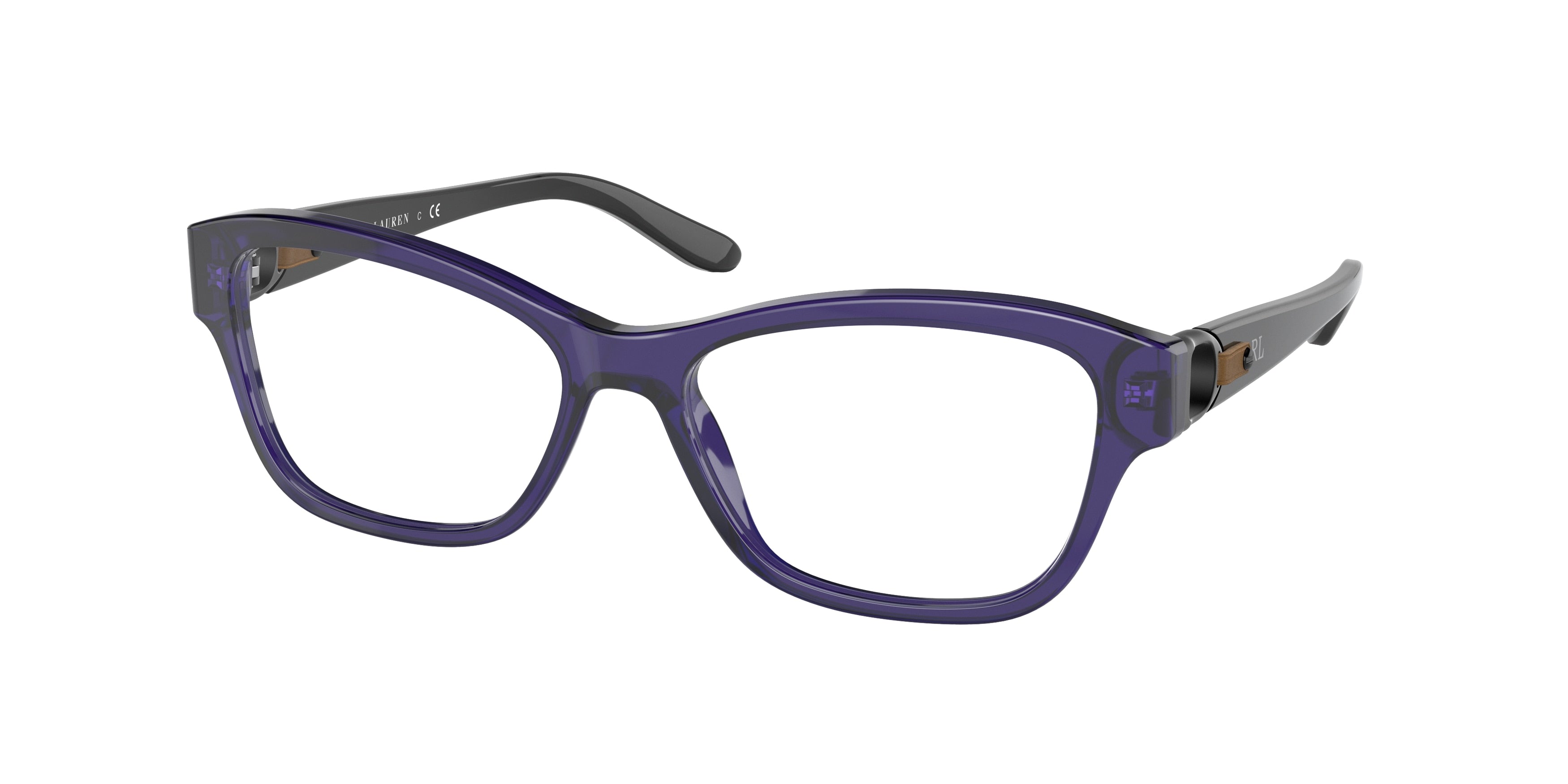 Ralph Lauren RL6210Q Butterfly Eyeglasses  5922-Shiny Transparent Dark Violet 55-140-16 - Color Map Violet