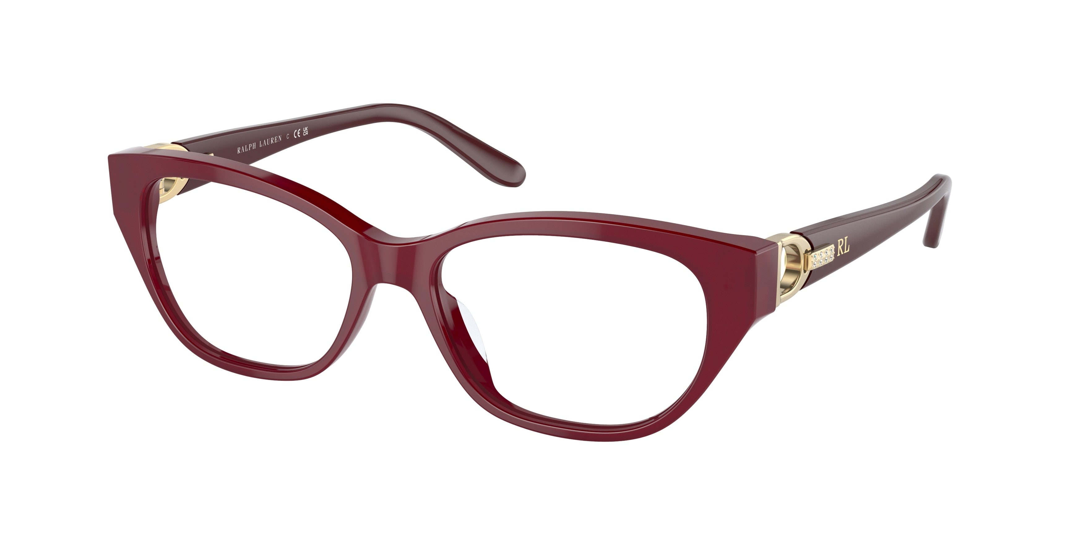 Ralph Lauren RL6227U Oval Eyeglasses  5912-Shiny Opal Burgundy 54-145-16 - Color Map Violet