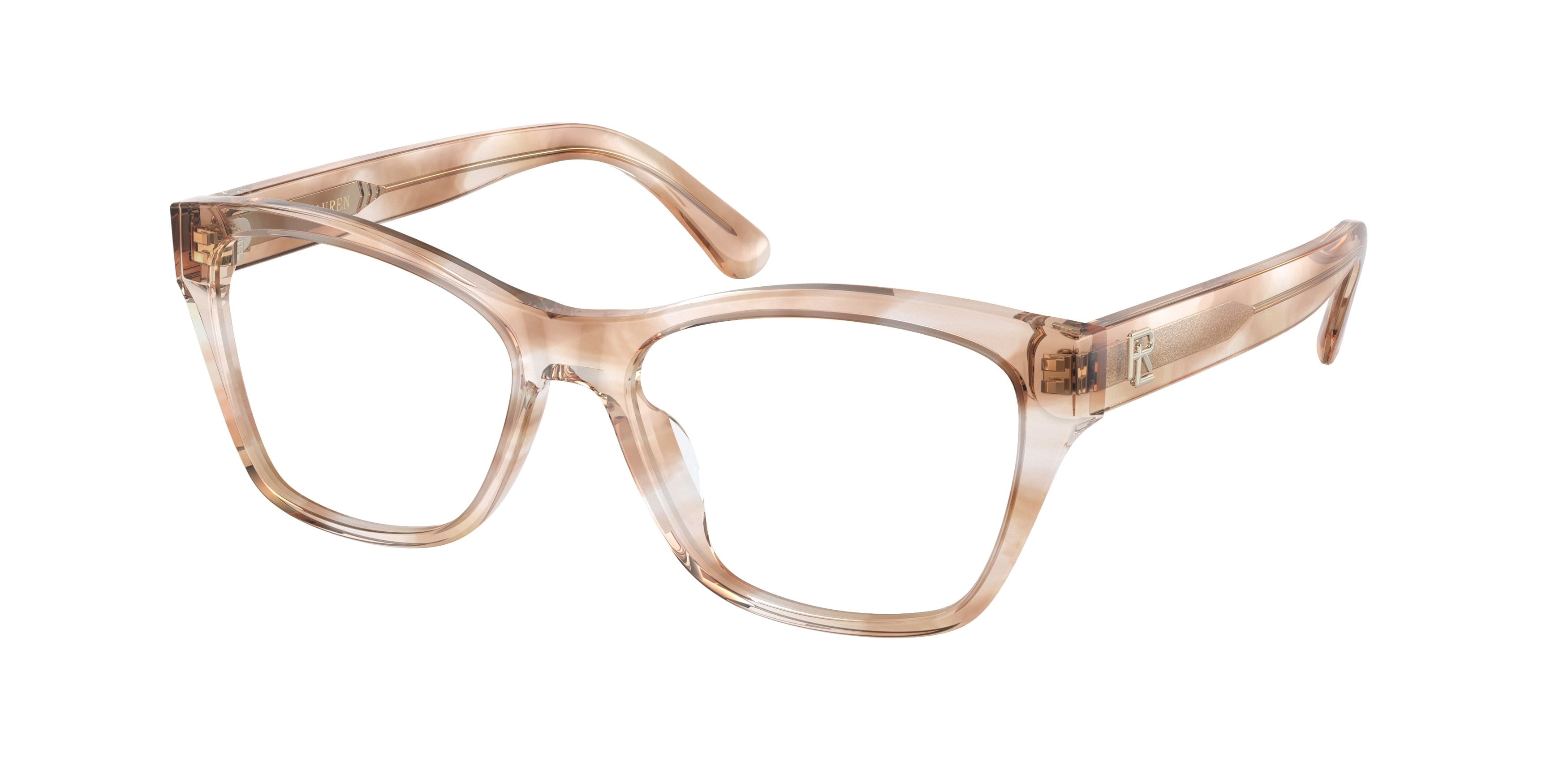 Ralph Lauren RL6230U Rectangle Eyeglasses  6032-Shiny Honey Beige Havana 53-145-16 - Color Map Beige