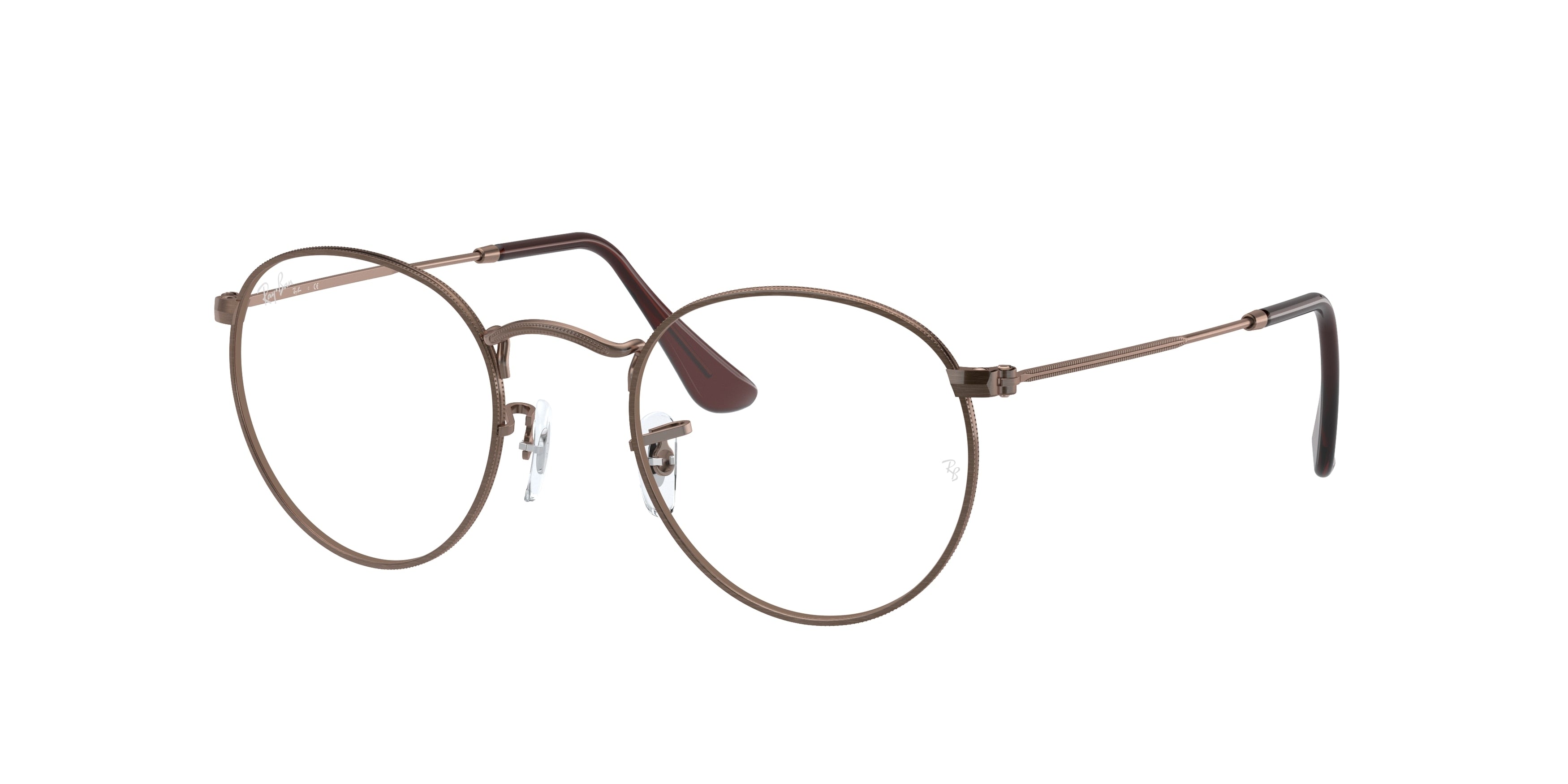 Ray-Ban Optical ROUND METAL RX3447V Round Eyeglasses  3120-Bronze/Copper 50-145-21 - Color Map Demo Lens