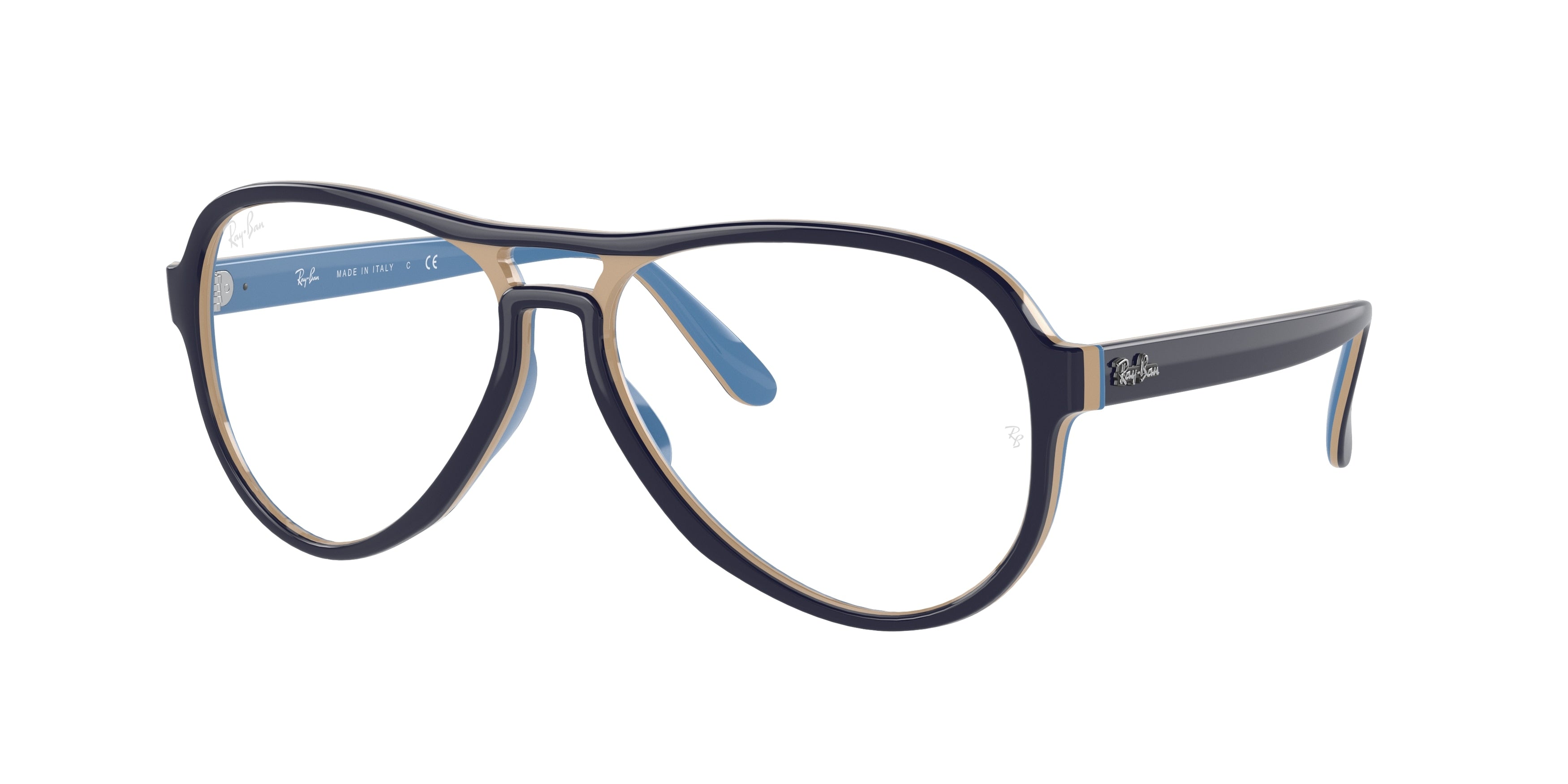 Ray-Ban Optical VAGABOND RX4355V Pilot Eyeglasses  8134-Blue 54-140-15 - Color Map Blue