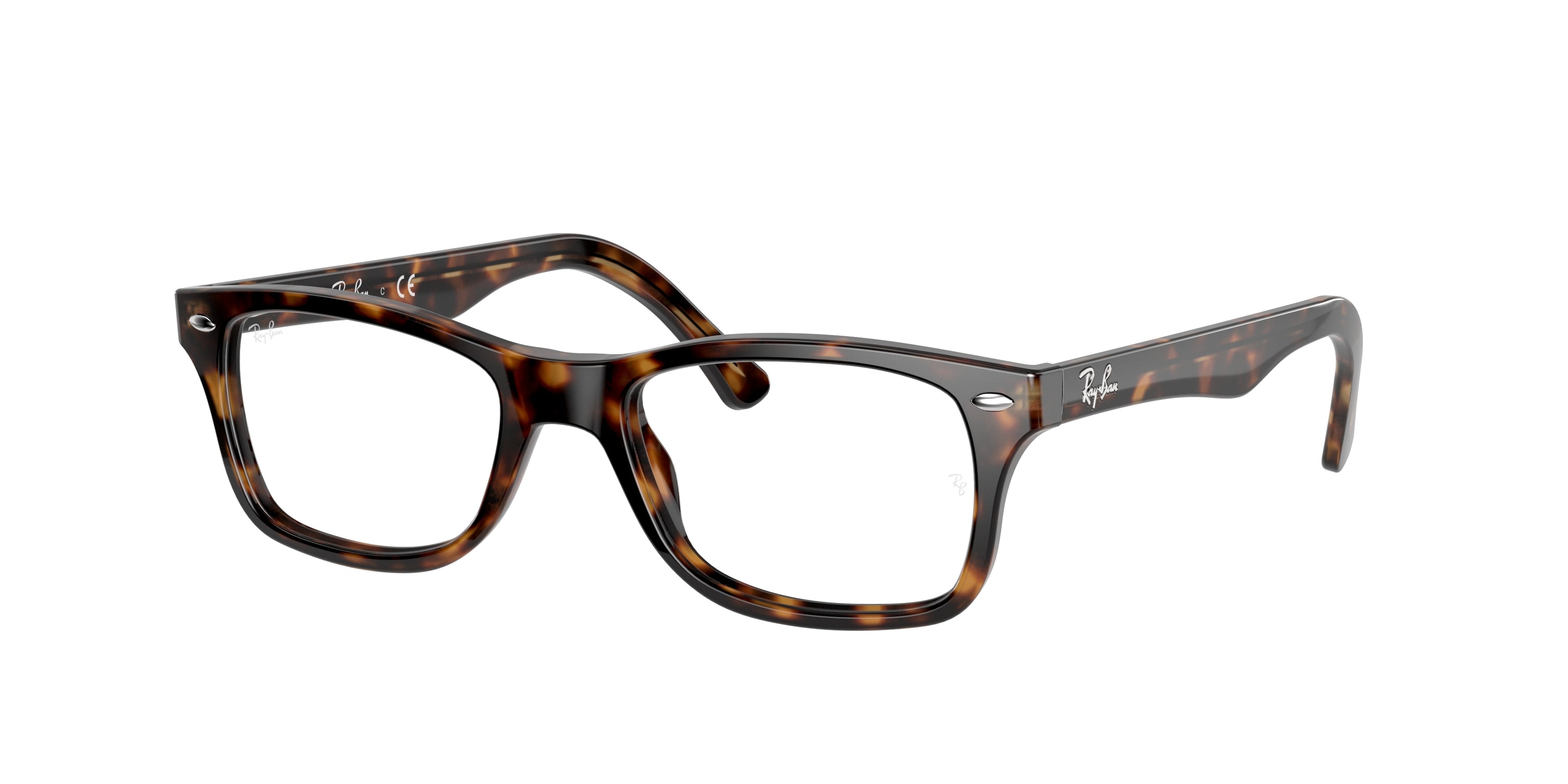 Ray-Ban Optical RX5228 Square Eyeglasses  2012-Dark Havana 55-140-17 - Color Map Brown