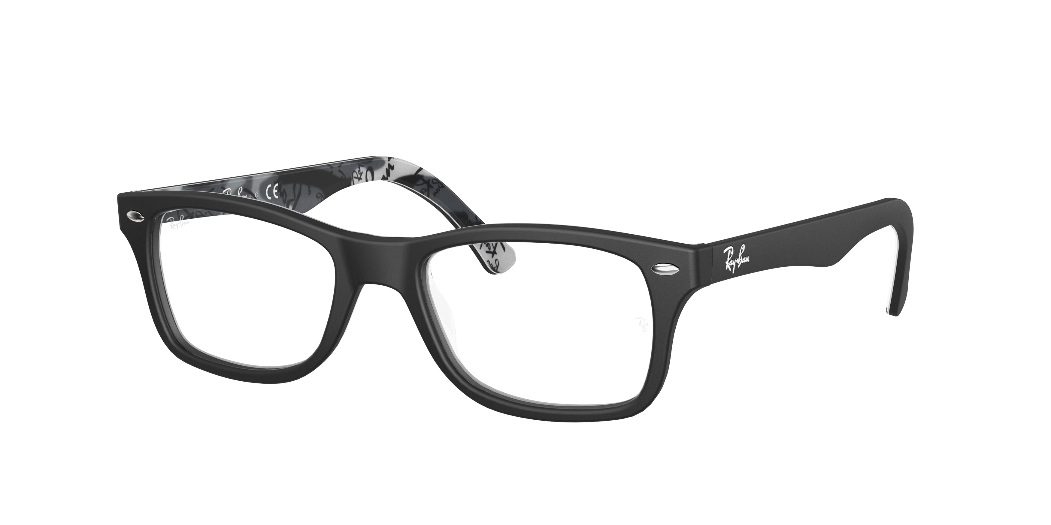 Ray-Ban Optical RX5228 Square Eyeglasses  5405-Black 53-140-17 - Color Map Black