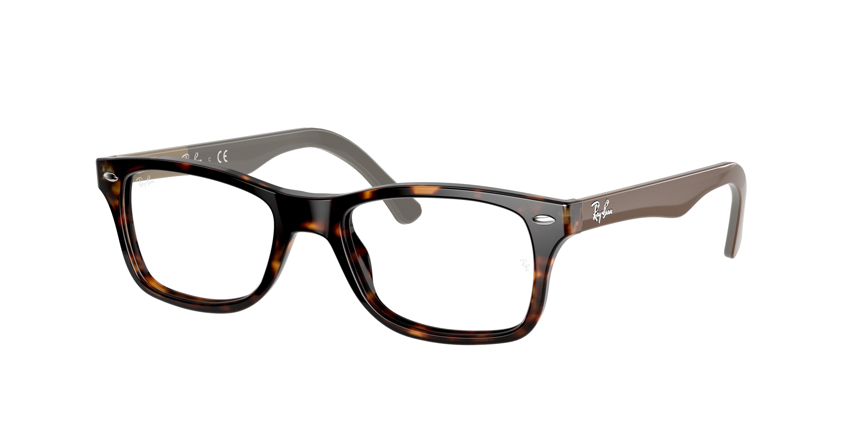 Ray-Ban Optical RX5228 Square Eyeglasses  5545-Havana 55-140-17 - Color Map Tortoise