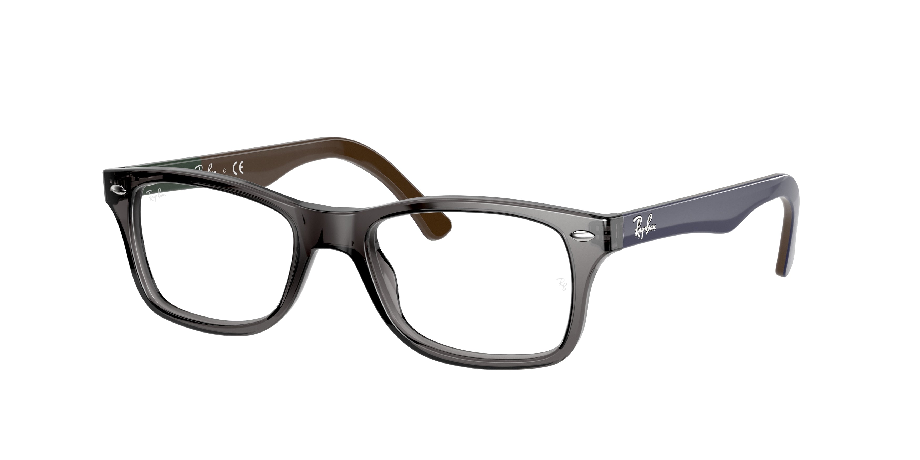 Ray-Ban Optical RX5228 Square Eyeglasses  5546-Grey 55-140-17 - Color Map Grey