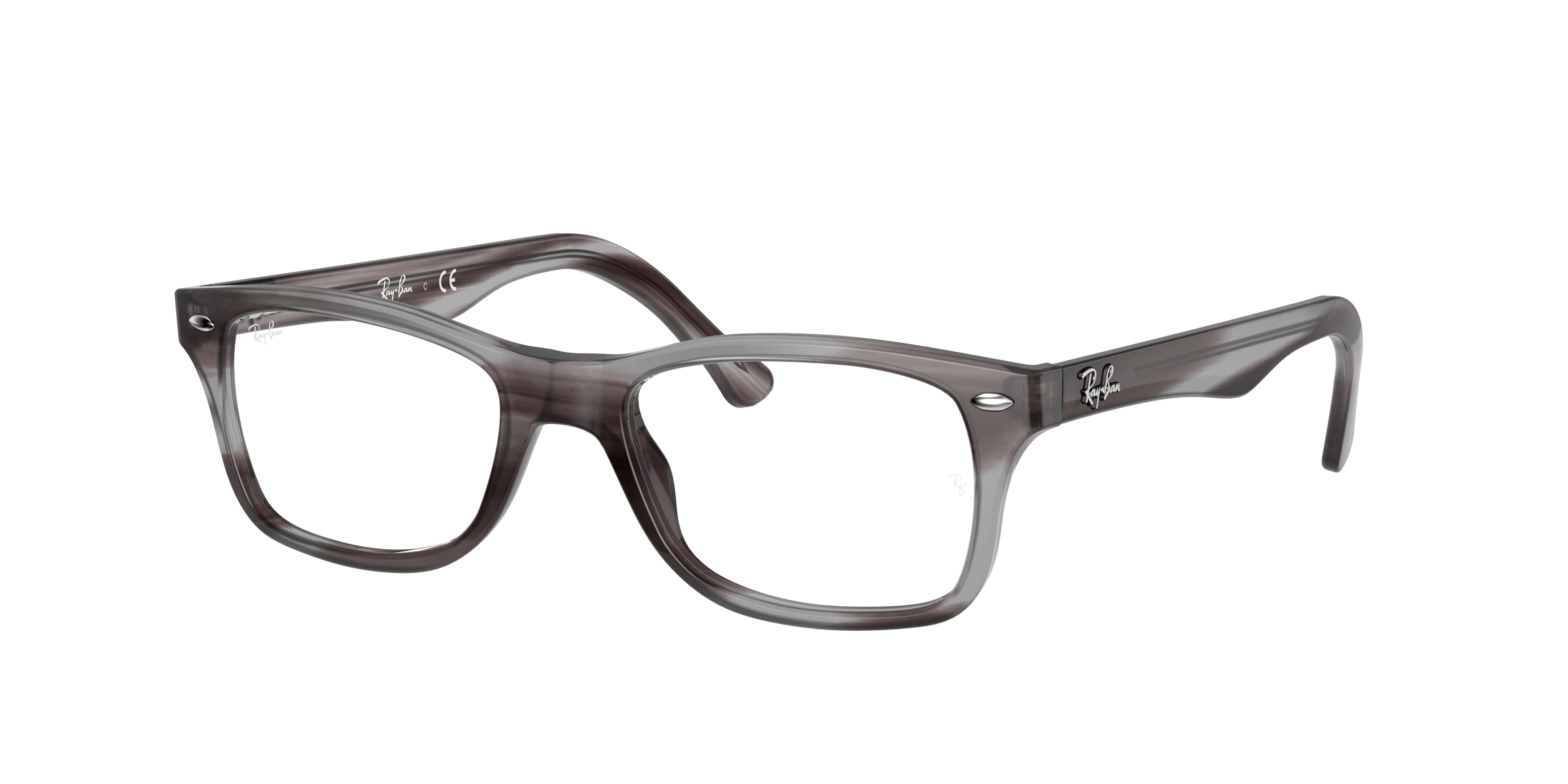 Ray-Ban Optical RX5228 Square Eyeglasses  8055-Striped Grey 55-140-17 - Color Map Grey