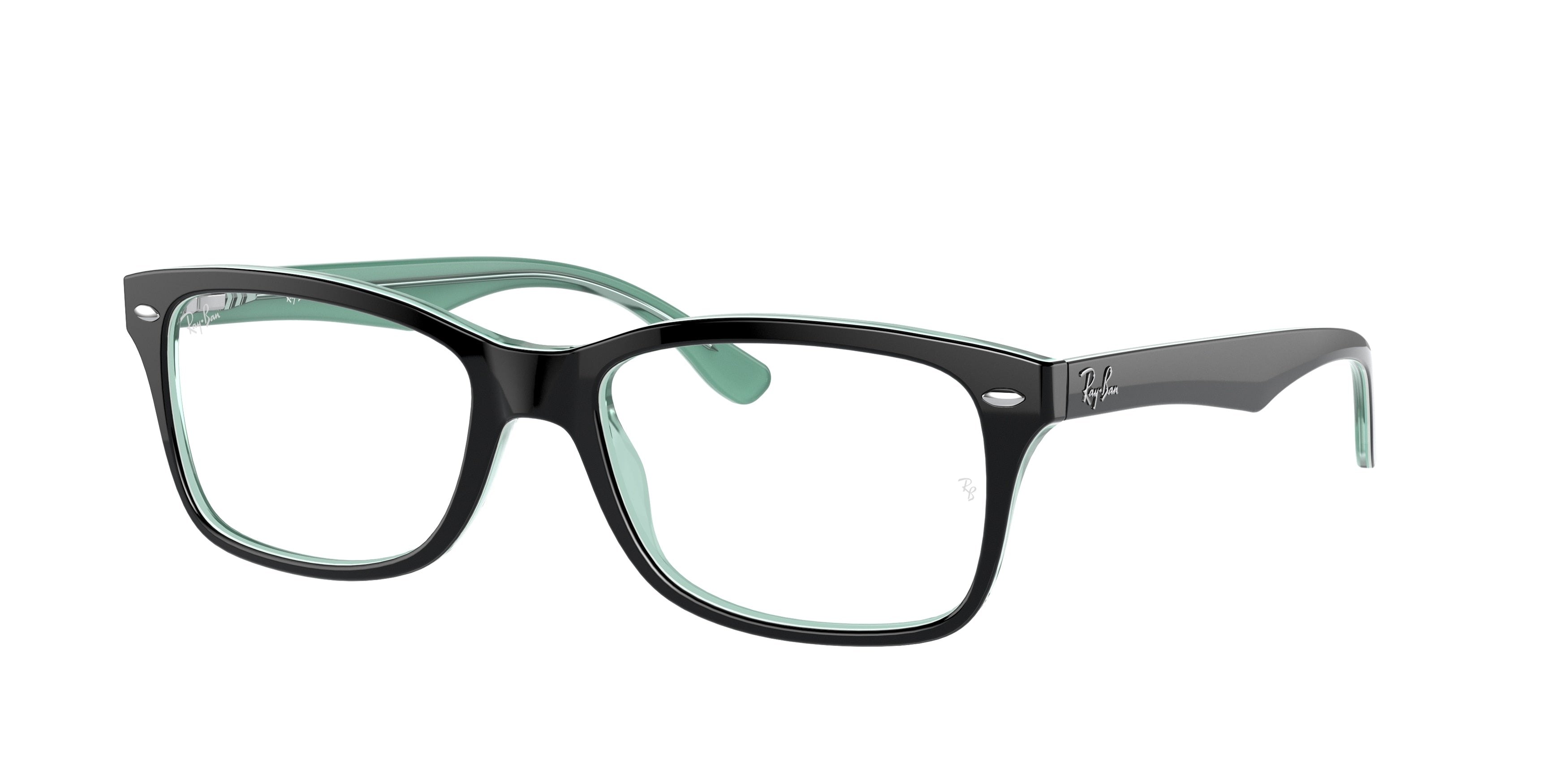 Ray-Ban Optical RX5228 Square Eyeglasses  8121-Black 55-140-17 - Color Map Black