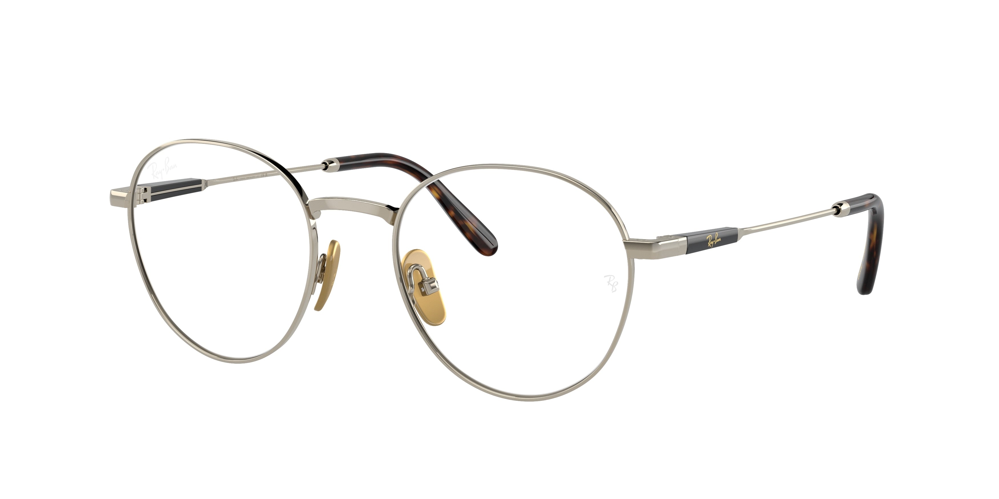 Ray-Ban Optical DAVID TITANIUM RX8782 Phantos Eyeglasses  1246-Gold 51-145-20 - Color Map Gold