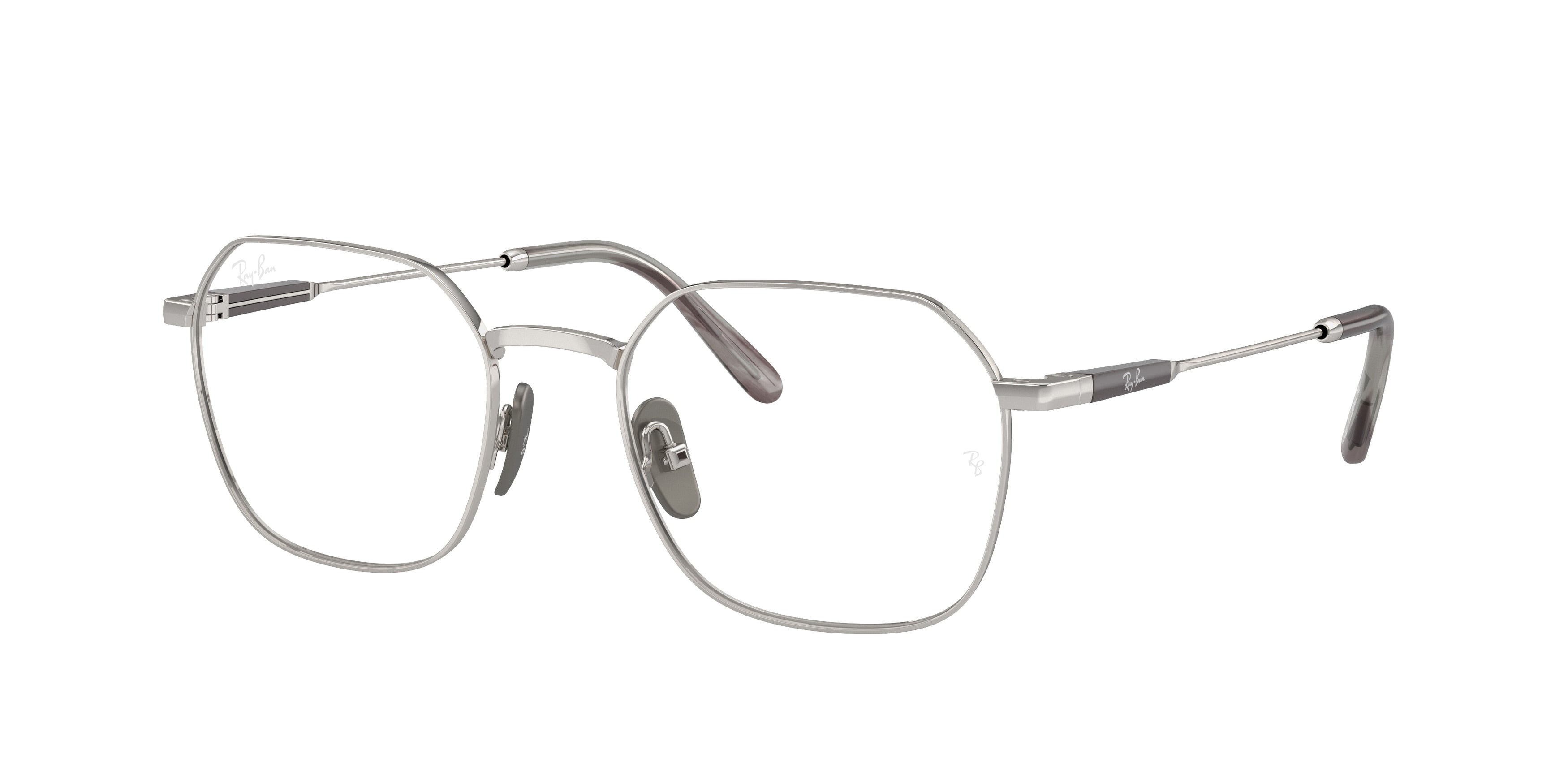 Ray-Ban Optical JIM TITANIUM RX8794 Irregular Eyeglasses  1002-Silver 53-145-20 - Color Map Silver