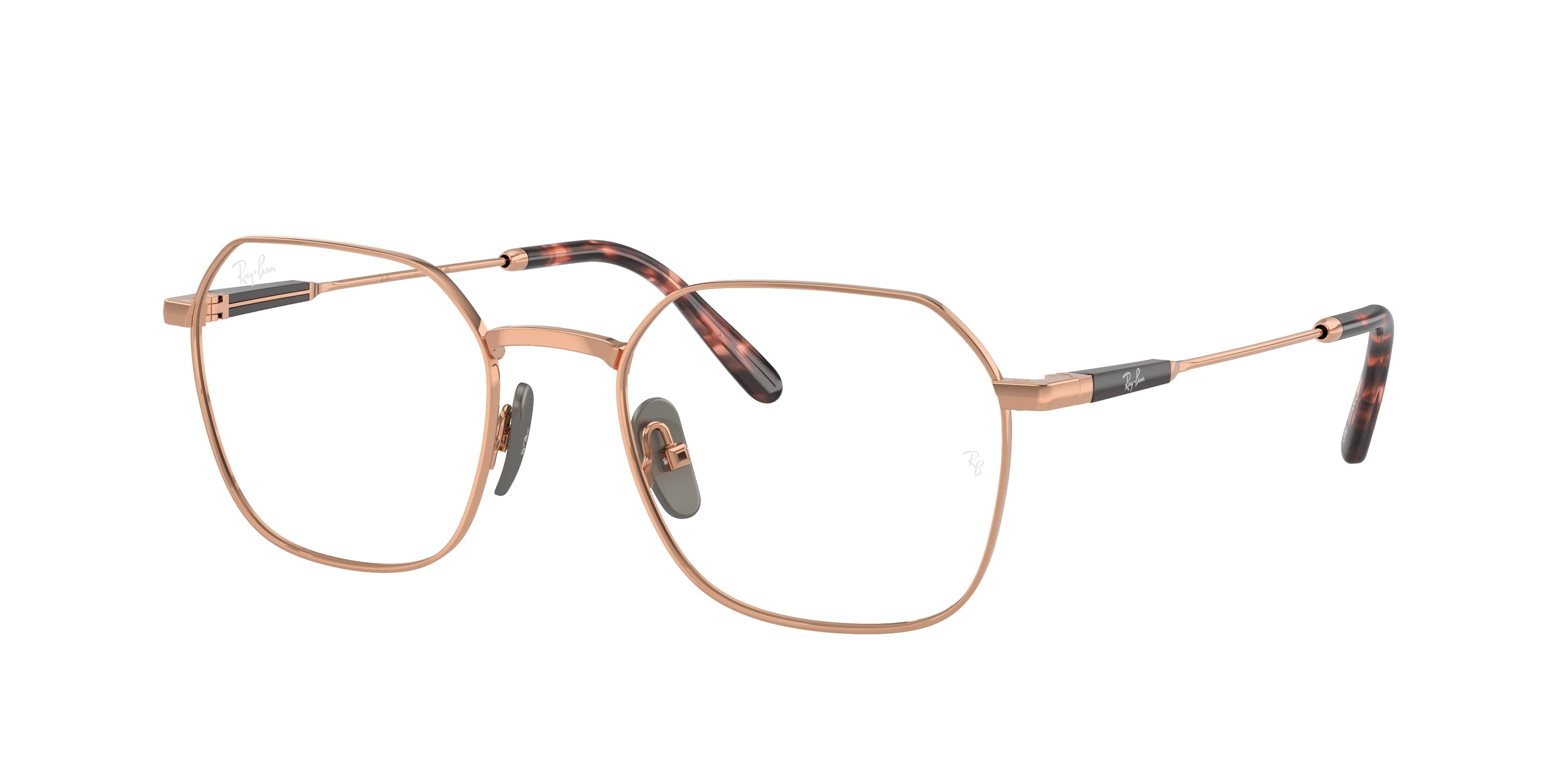 Ray-Ban Optical JIM TITANIUM RX8794 Irregular Eyeglasses  1245-Light Brown 53-145-20 - Color Map Brown