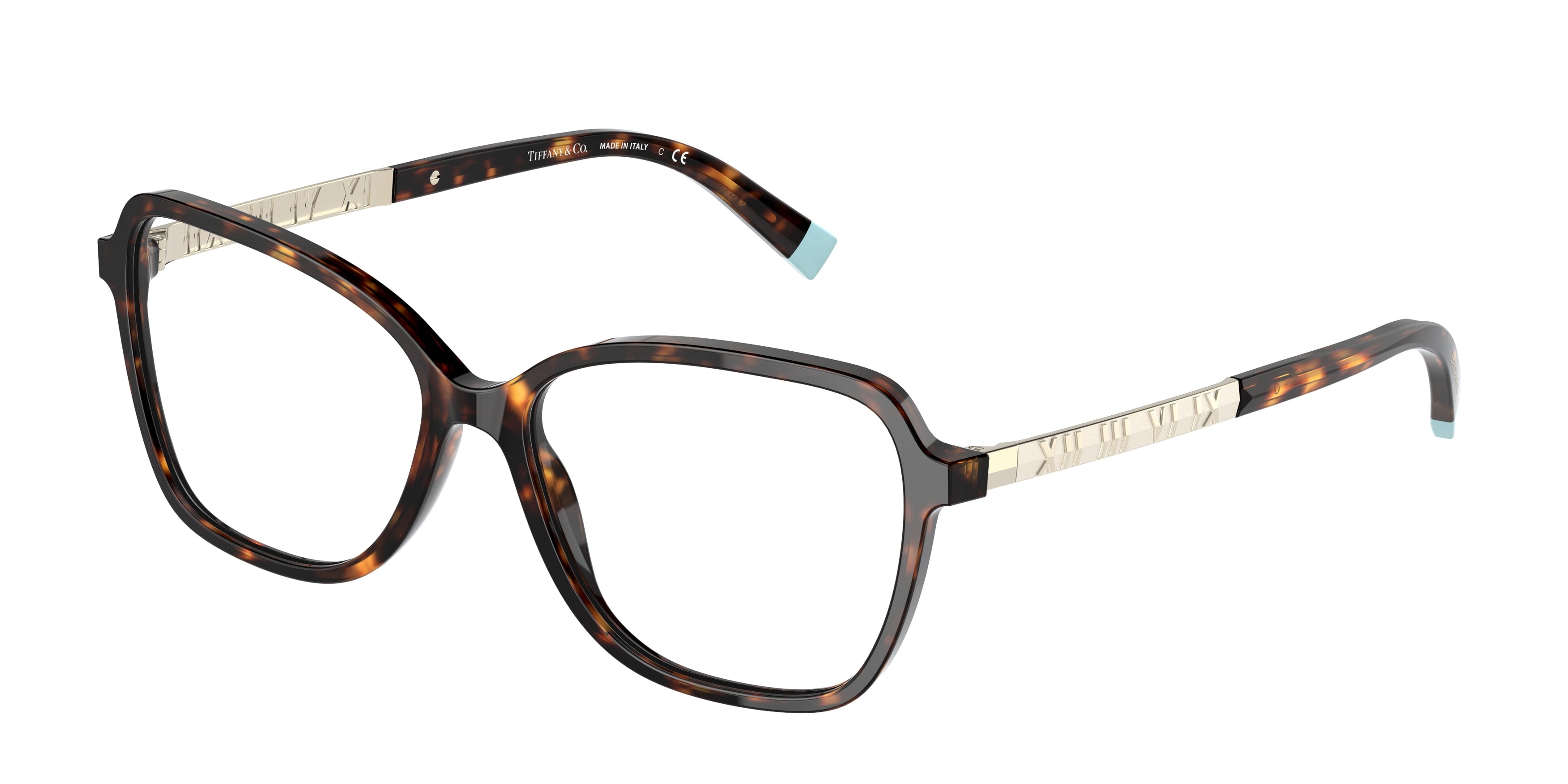 Tiffany TF2211 Pillow Eyeglasses  8015-Havana 54-140-15 - Color Map Tortoise