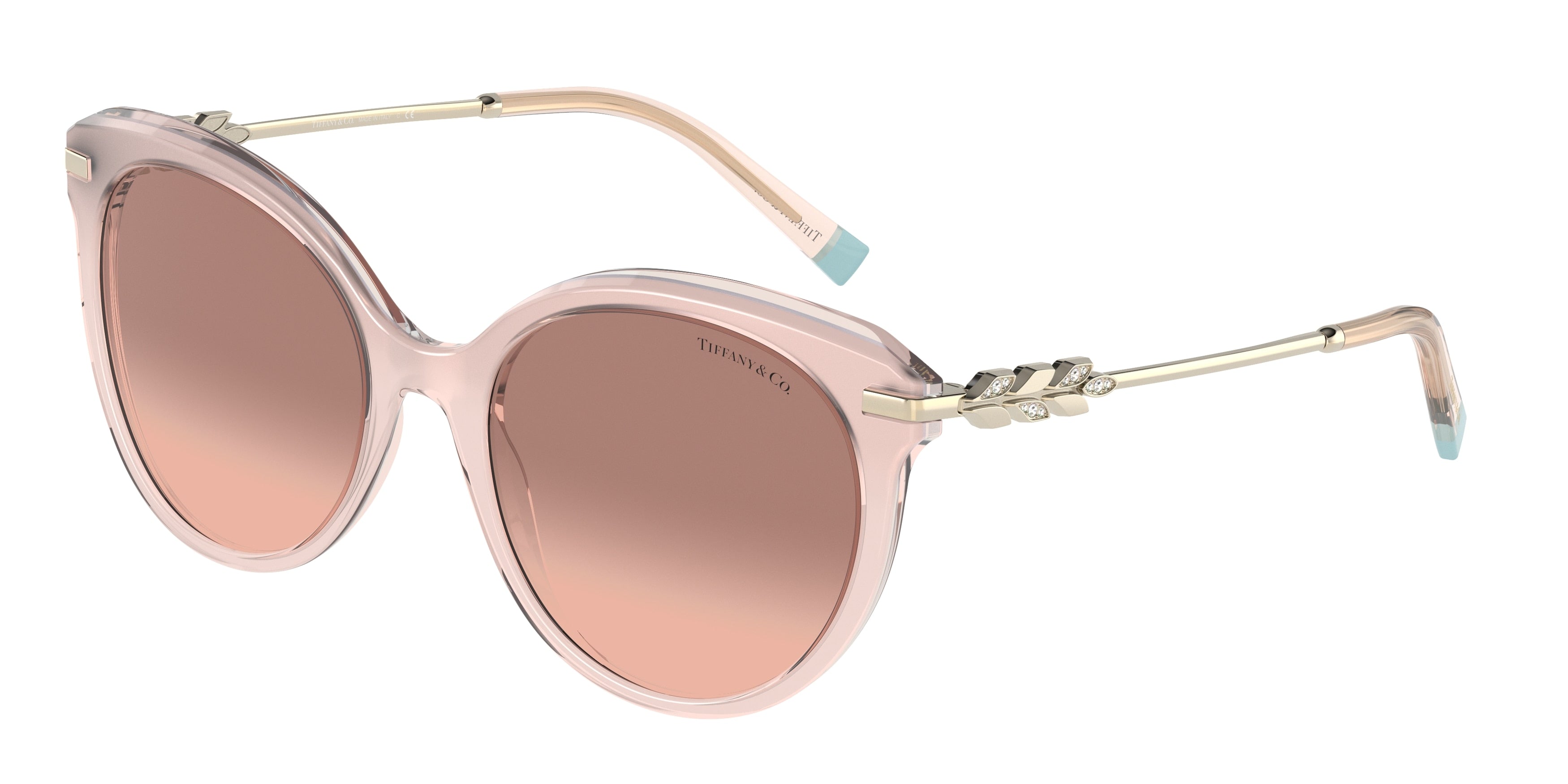 Tiffany TF4189B Cat Eye Sunglasses  833413-Milky Pink Gradient 55-140-19 - Color Map Pink