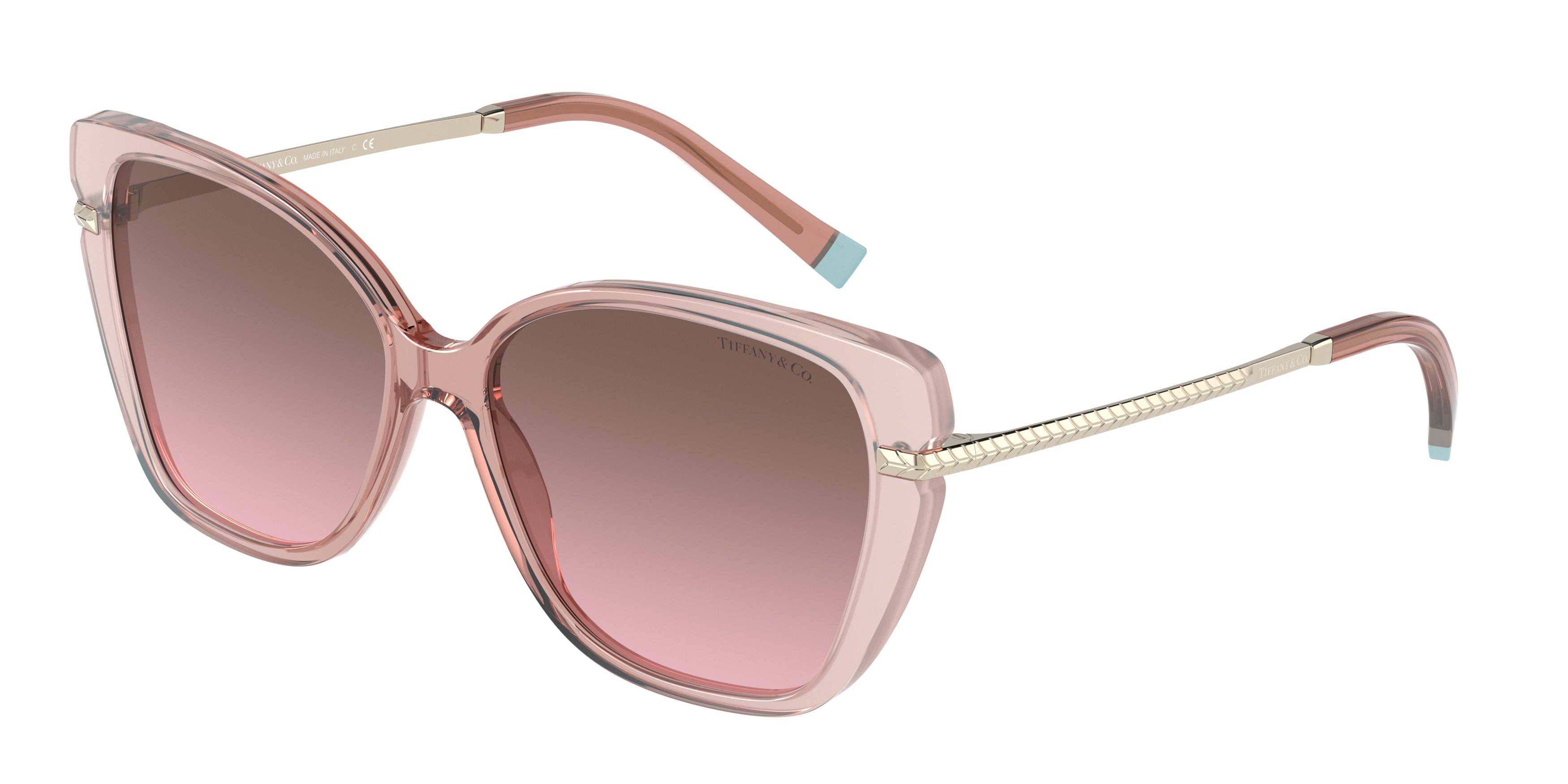 Tiffany TF4190 Cat Eye Sunglasses  83459T-Pink Gradient Milky Pink 57-140-15 - Color Map Pink