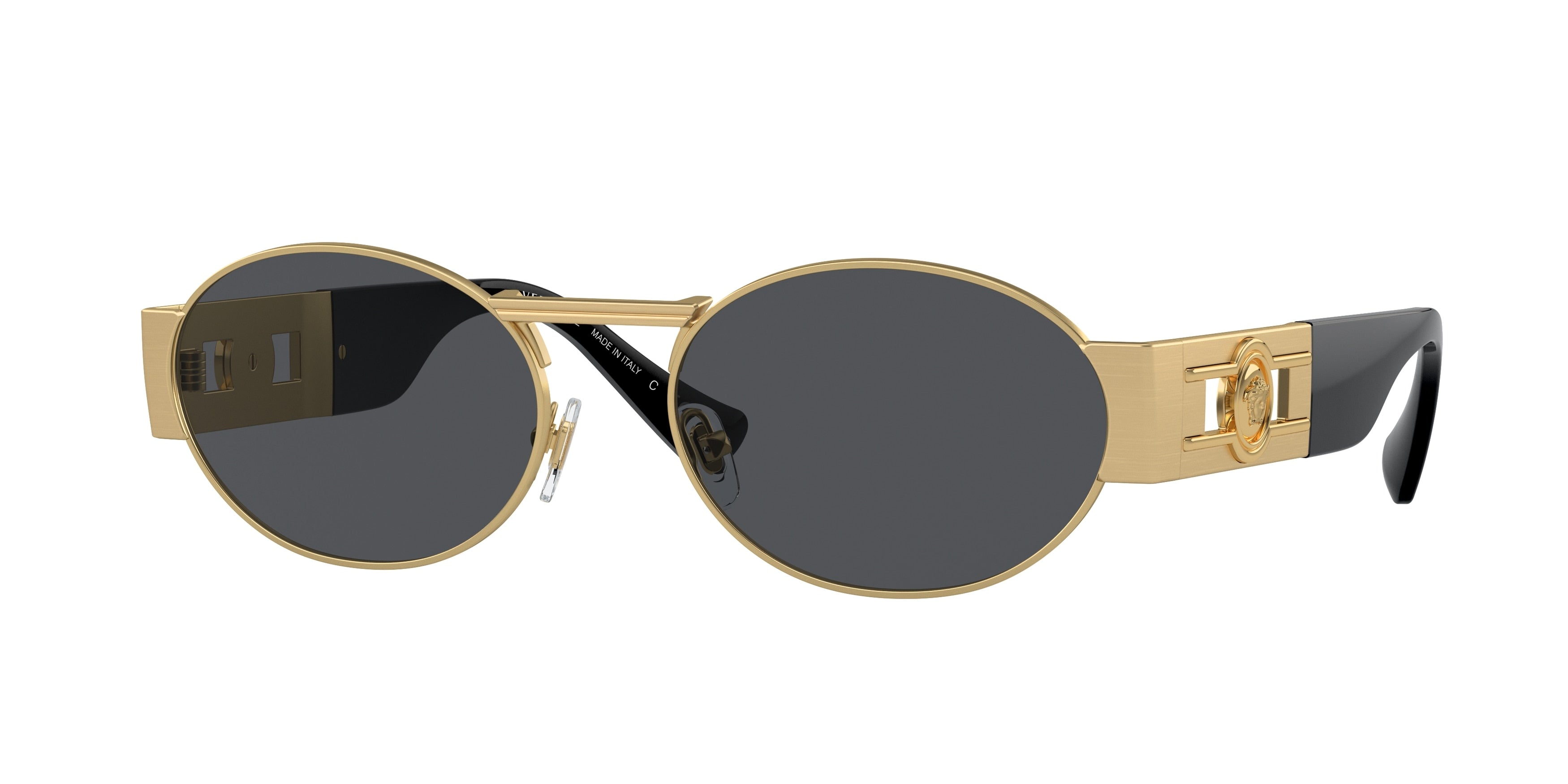 Versace round best sale sunglasses gold