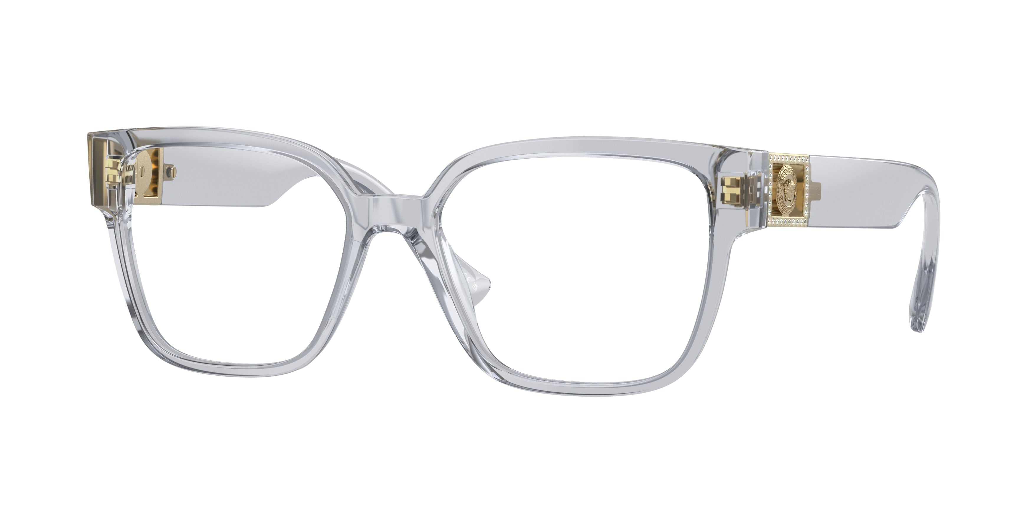 Versace VE3329B Square Eyeglasses  5305-Transparent Grey 53-145-17 - Color Map Grey