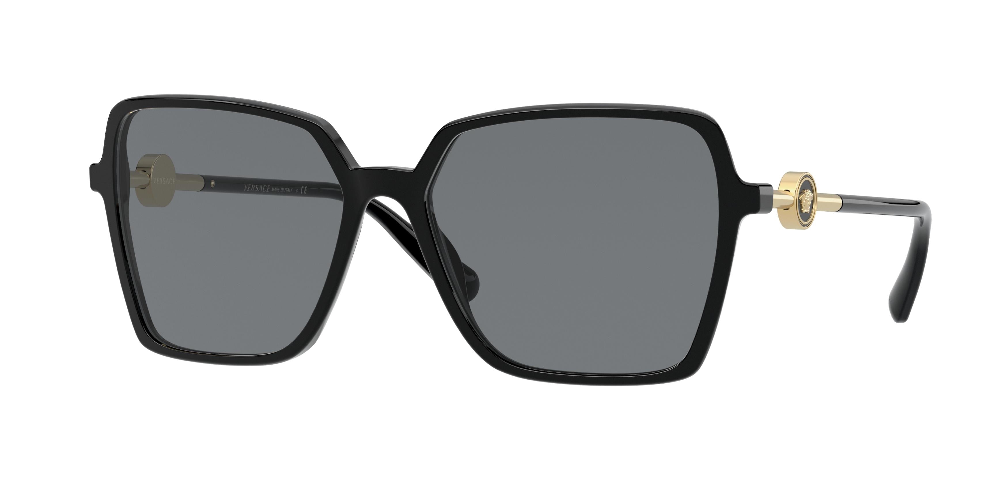 Versace VE4396 Square Sunglasses  GB1/87-Black 58-140-16 - Color Map Black