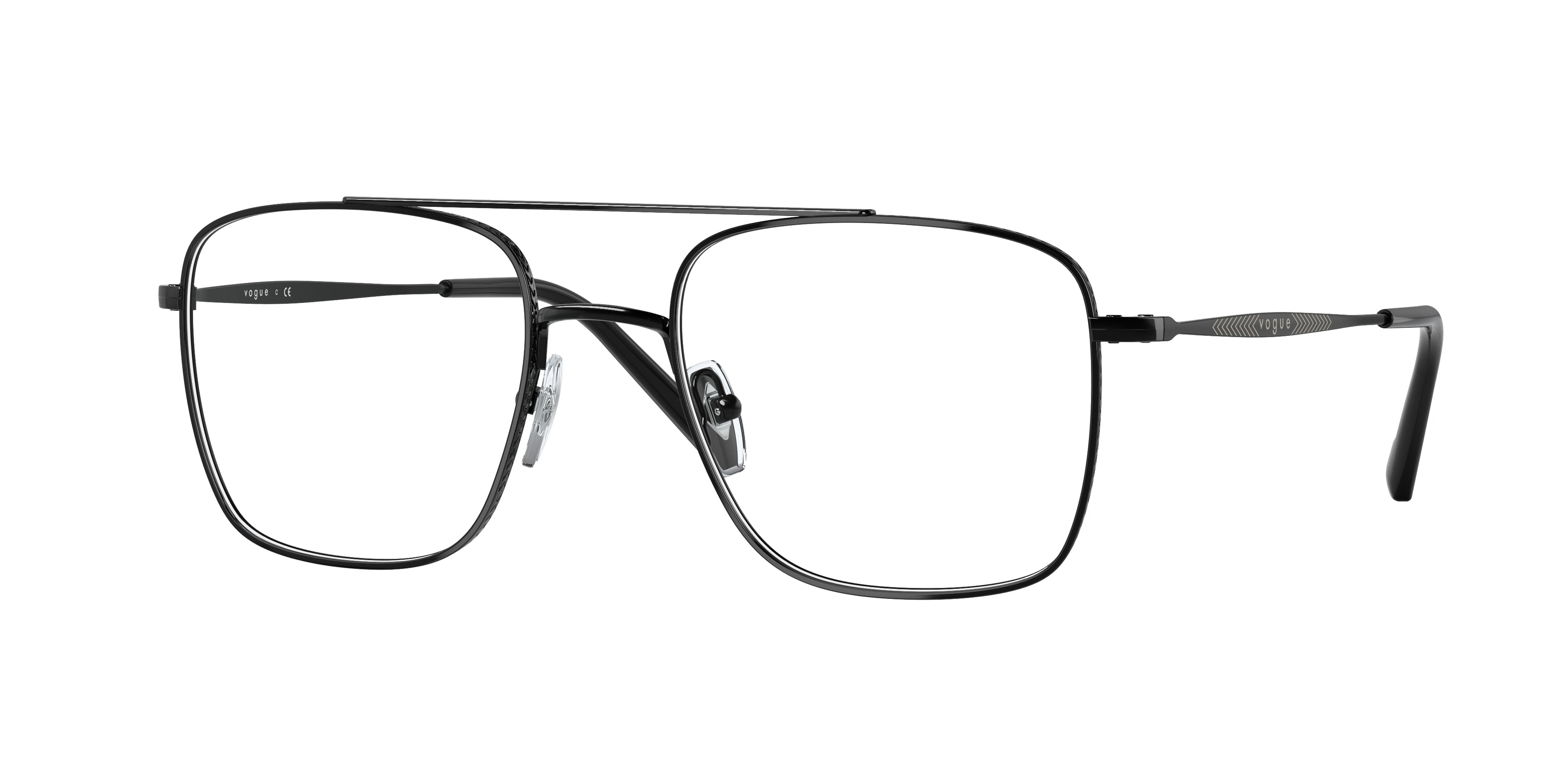 Vogue VO4192 Irregular Eyeglasses  352-Black 51-145-20 - Color Map Black