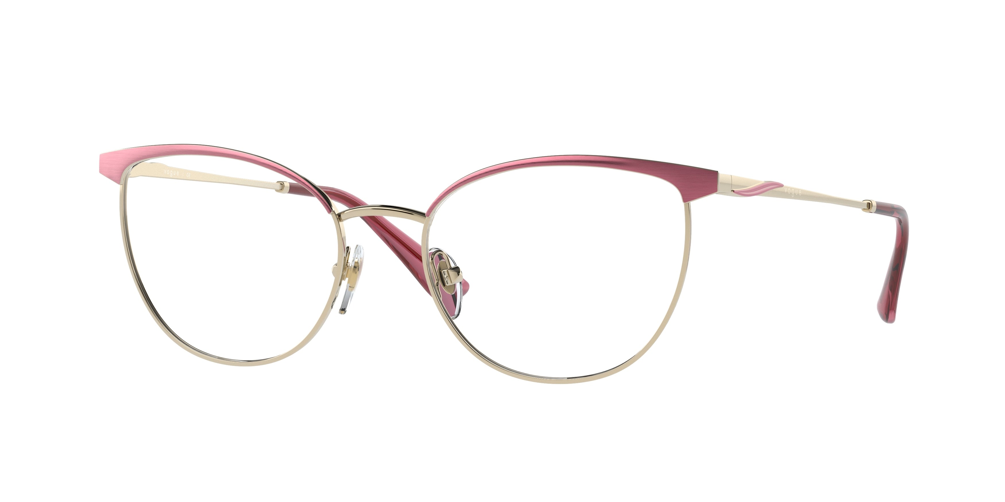 Vogue VO4208 Butterfly Eyeglasses  5141-Top Pink/Pale Gold 52-140-18 - Color Map Pink