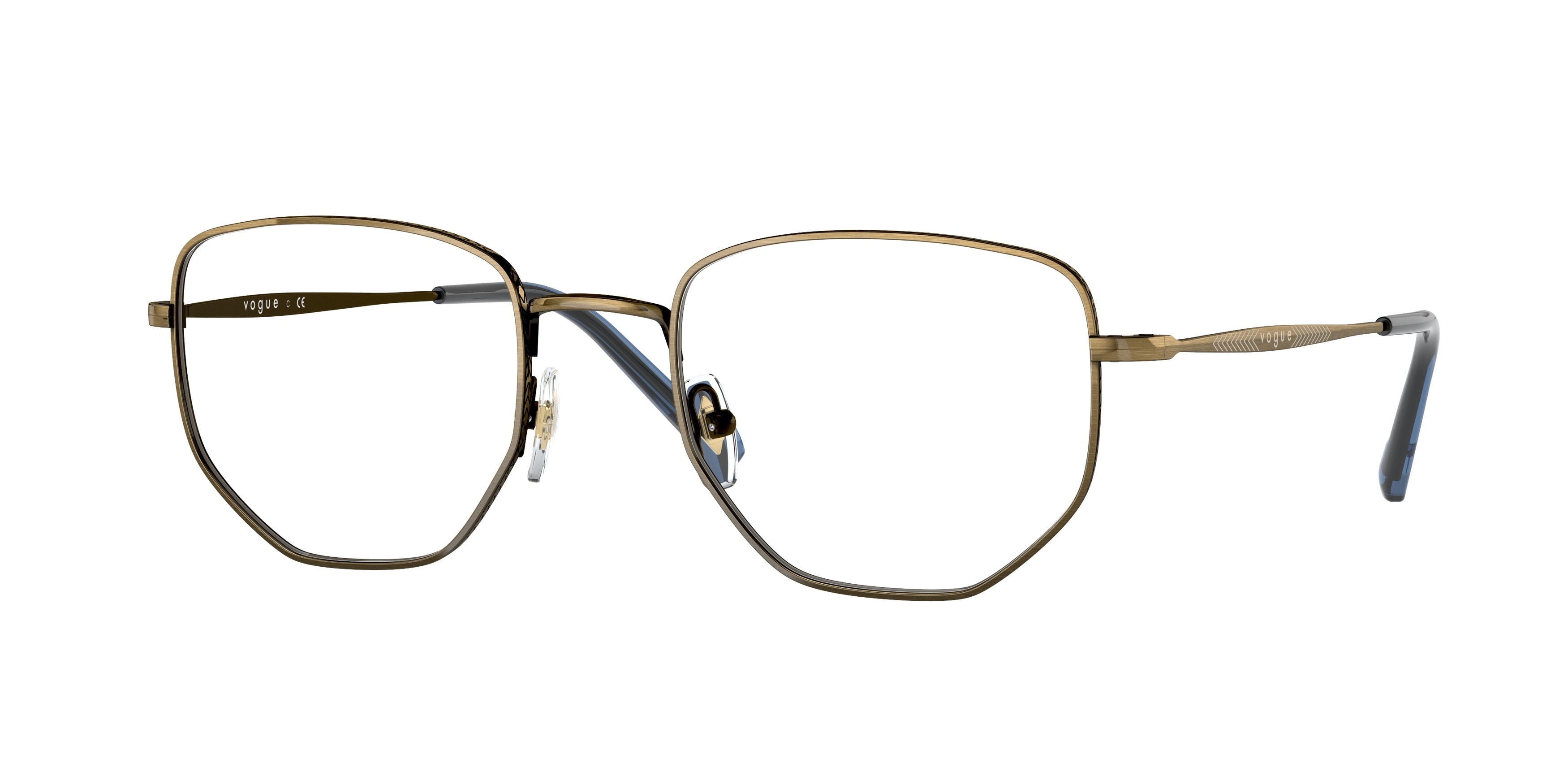 Vogue VO4221 Irregular Eyeglasses  5137-Gold Antique 53-145-21 - Color Map Gold