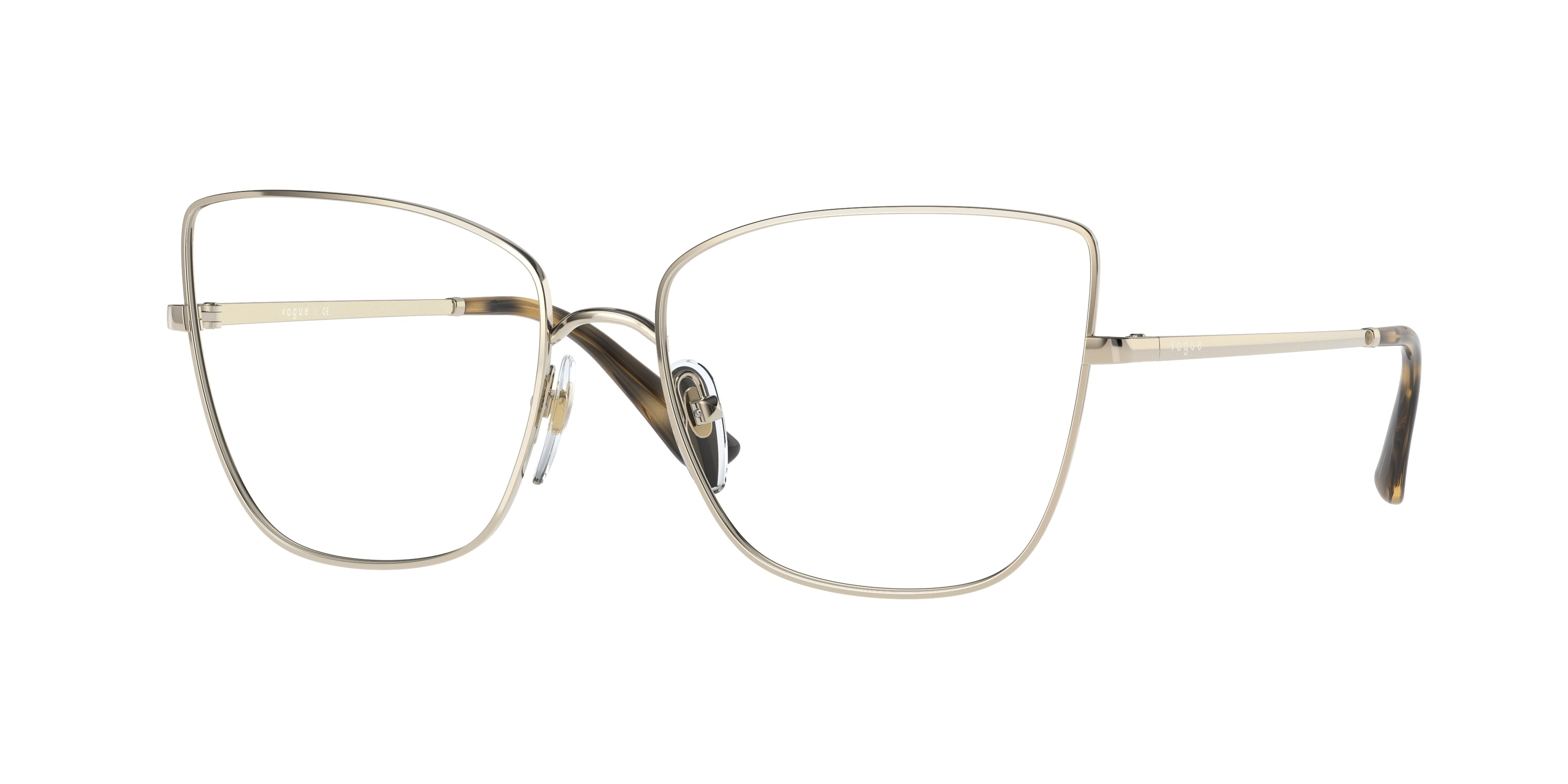 Vogue VO4225 Cat Eye Eyeglasses  848-Pale Gold 55-135-16 - Color Map Gold