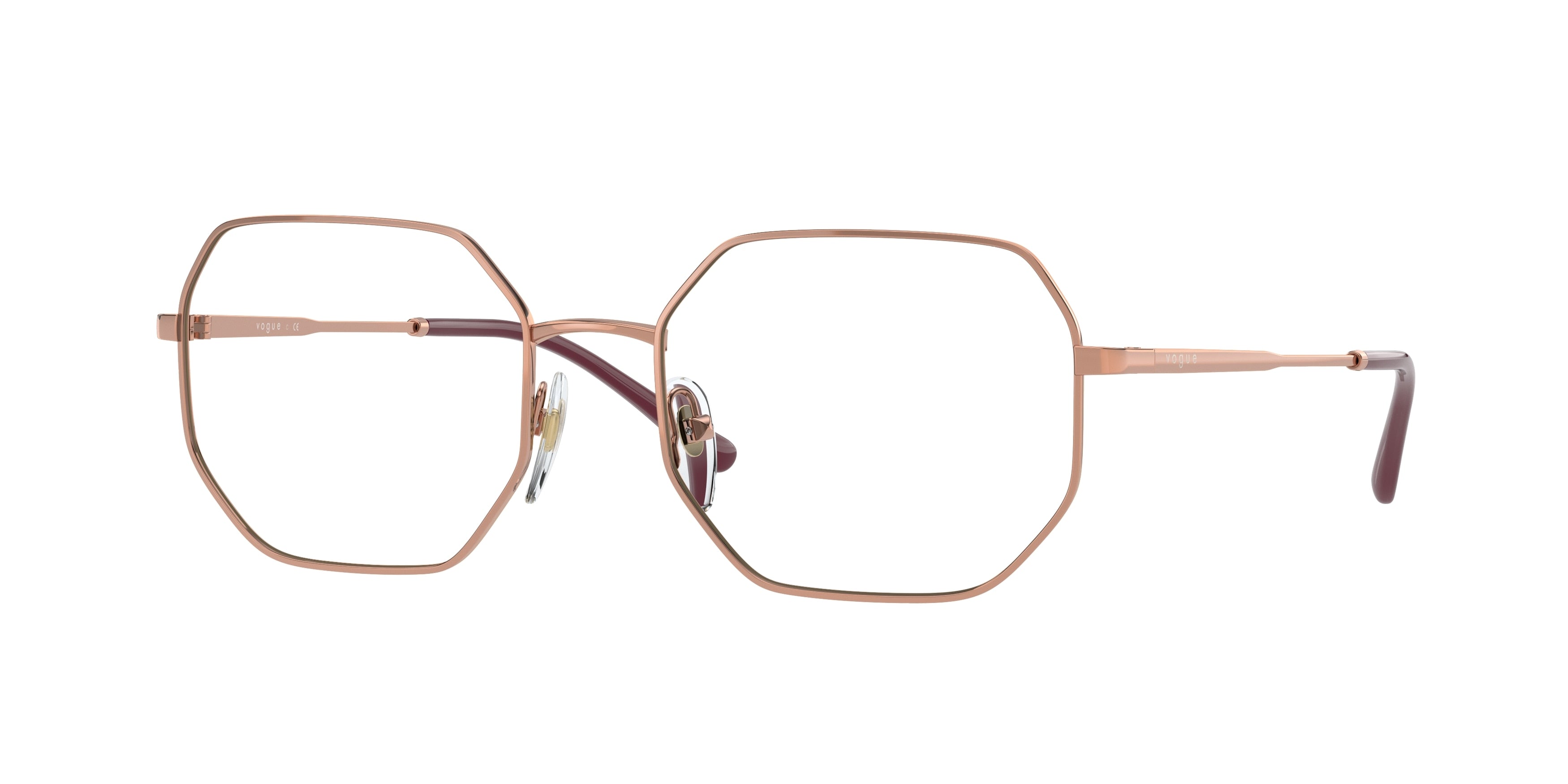 Vogue VO4228 Irregular Eyeglasses  5152-Rose Gold 53-135-18 - Color Map Gold