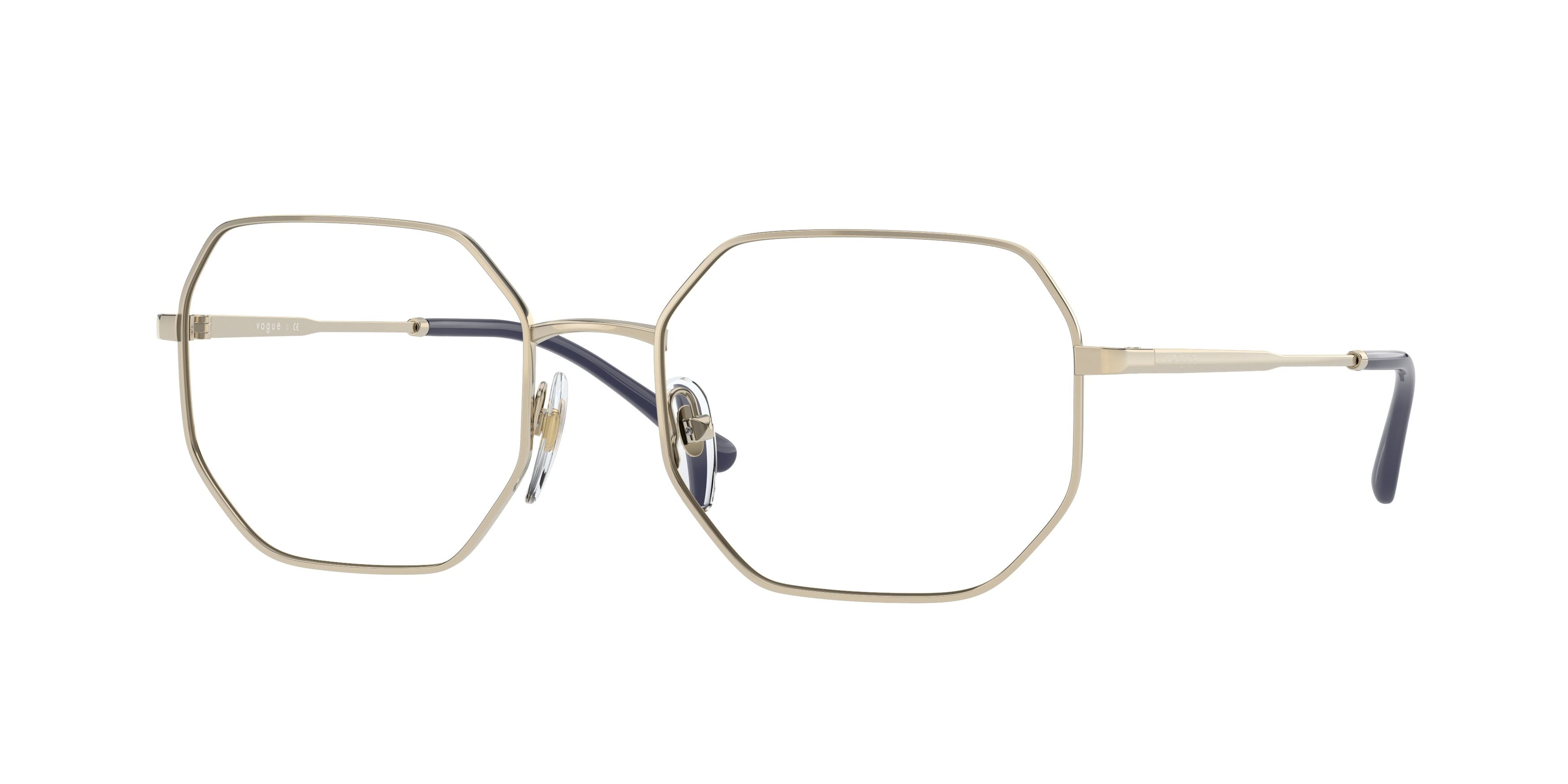 Vogue VO4228 Irregular Eyeglasses  848-Pale Gold 53-135-18 - Color Map Gold