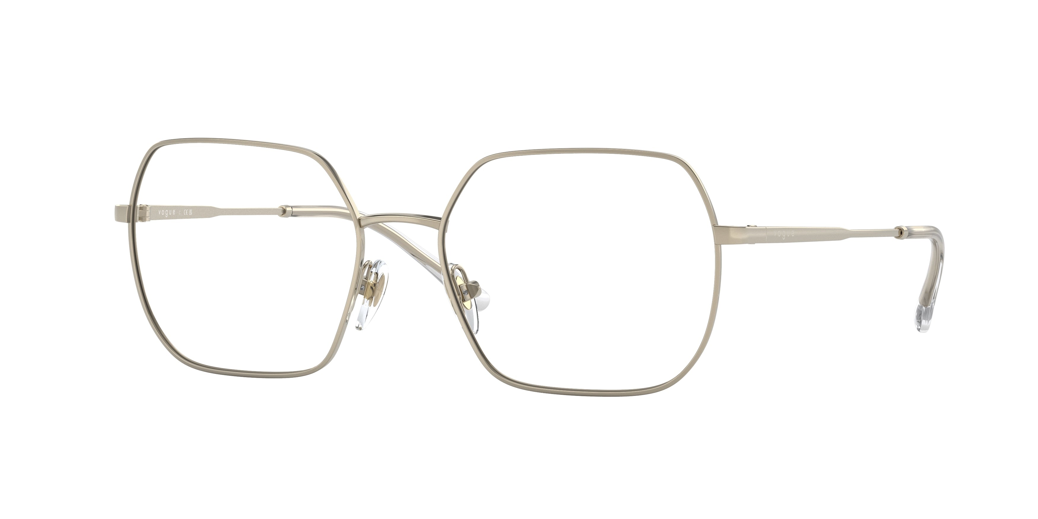 Vogue VO4253 Irregular Eyeglasses  848-Pale Gold 53-135-17 - Color Map Gold