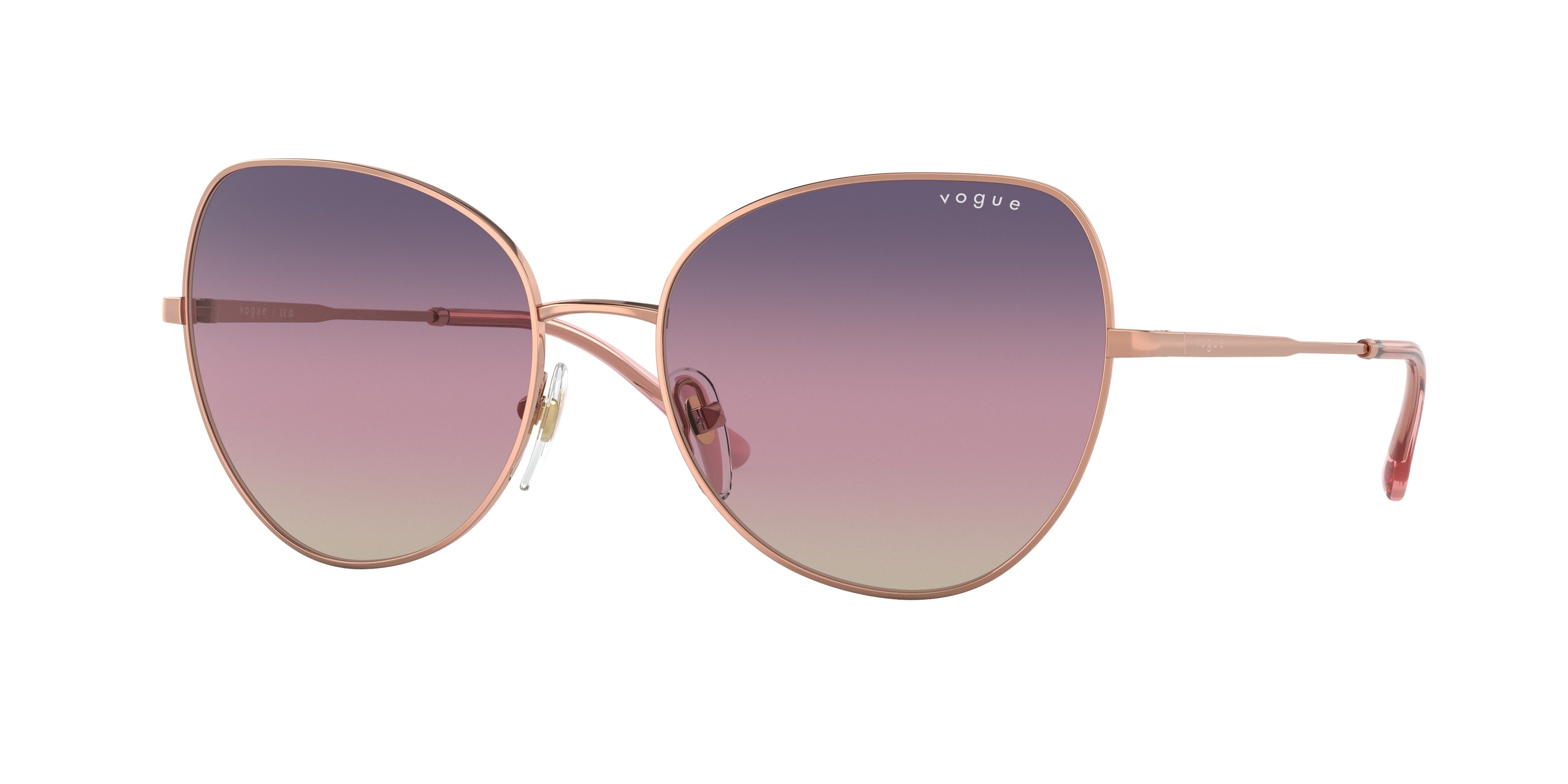 Vogue VO4255S Butterfly Sunglasses  5152U6-Rose Gold 56-135-17 - Color Map Gold