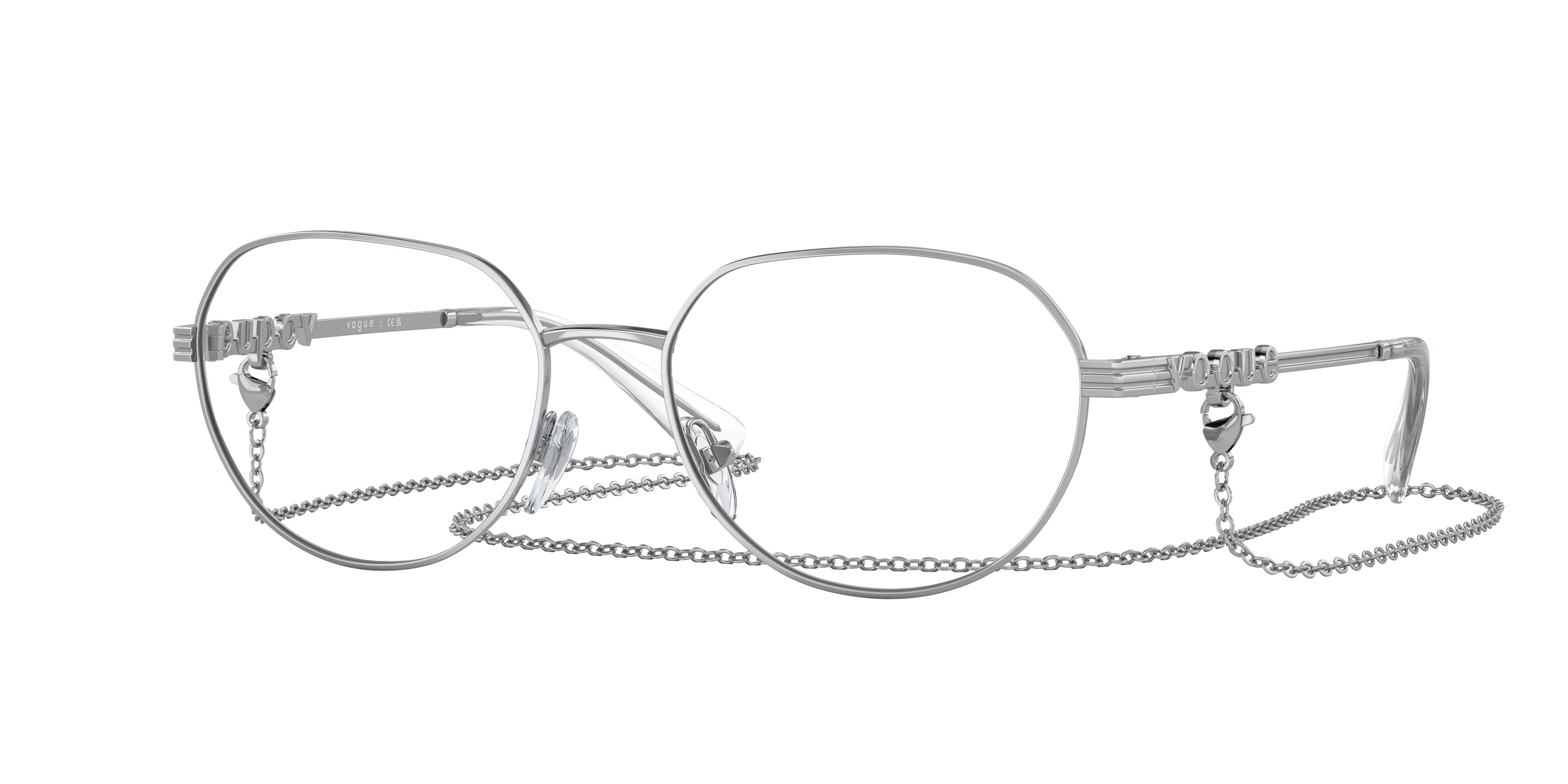 Vogue VO4259 Irregular Eyeglasses  323-Silver 53-135-17 - Color Map Silver