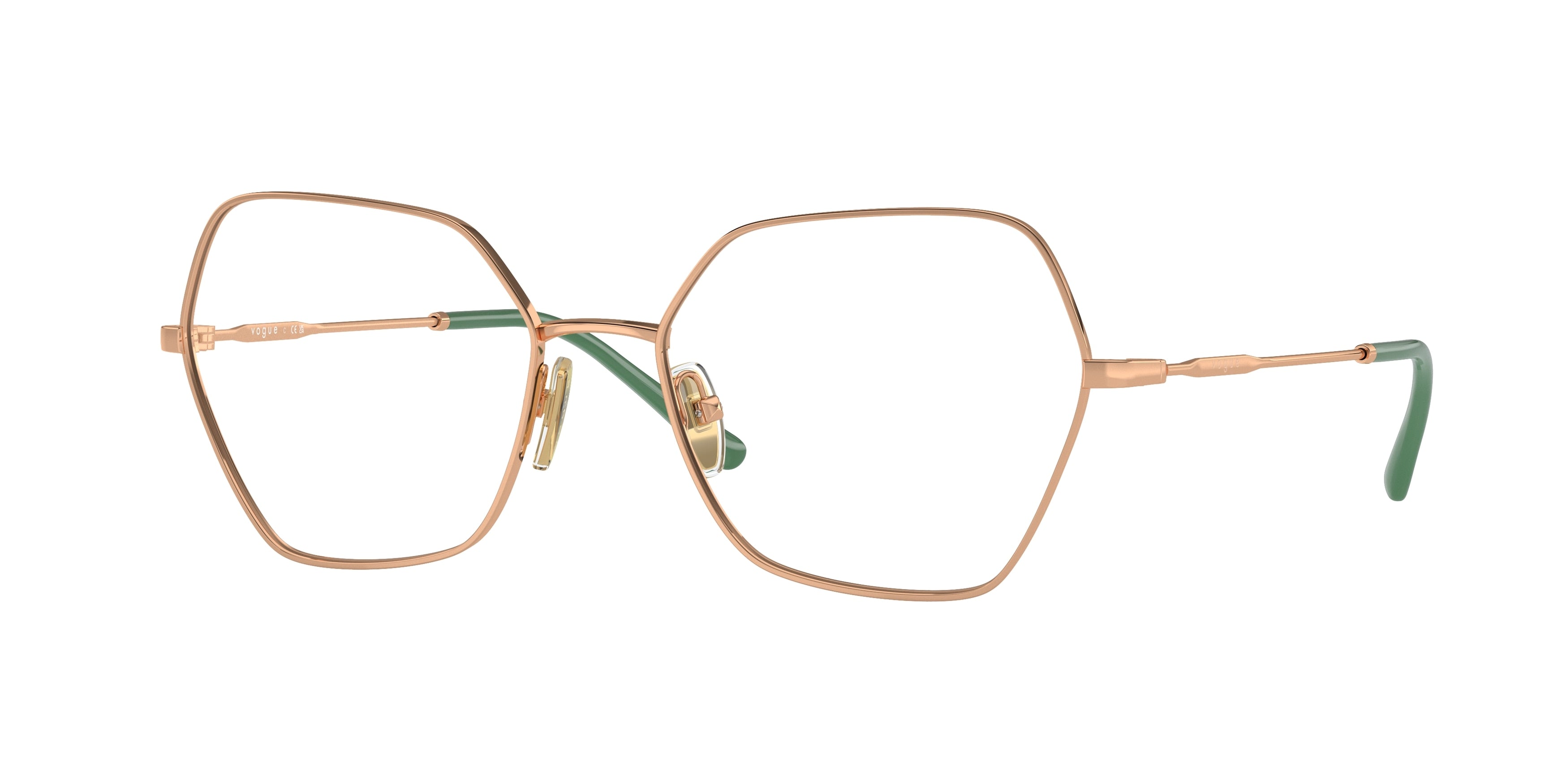 Vogue VO4281 Irregular Eyeglasses  5152-Rose Gold 54-140-17 - Color Map Gold