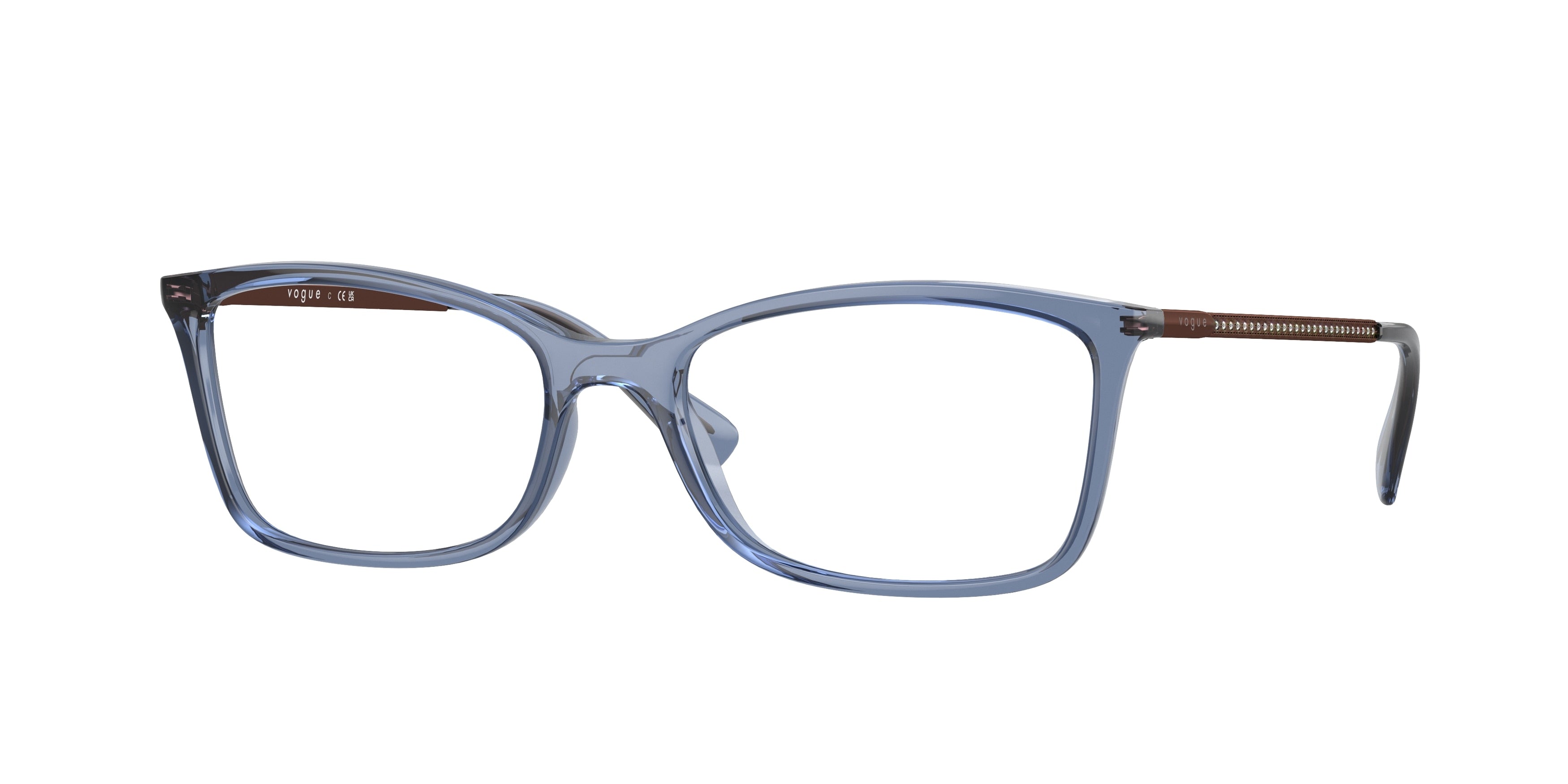 Vogue VO5305B Pillow Eyeglasses  2762-Transparent Blue 54-135-17 - Color Map Blue