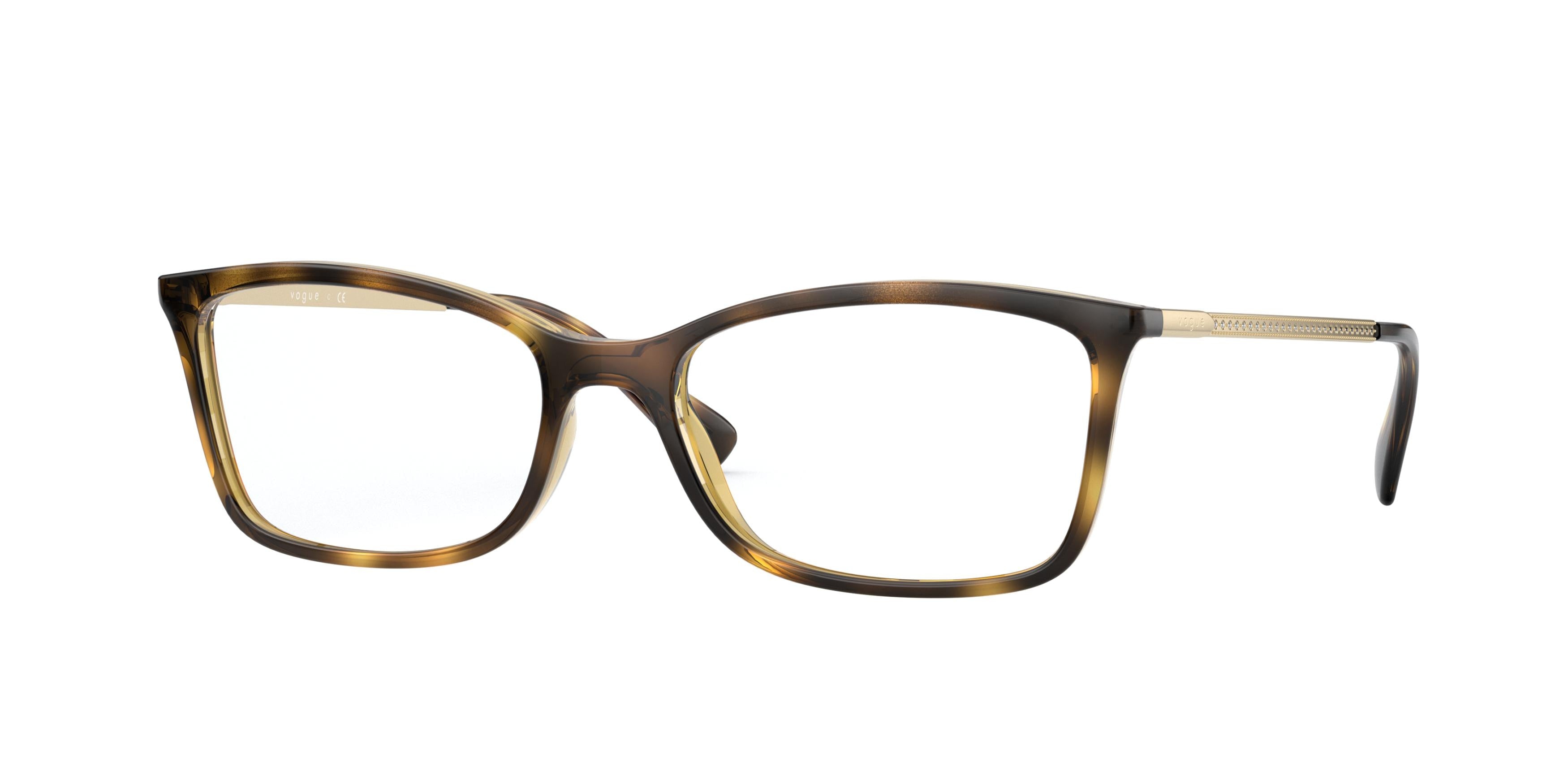 Vogue VO5305B Pillow Eyeglasses  W656-Dark Havana 54-135-17 - Color Map Brown