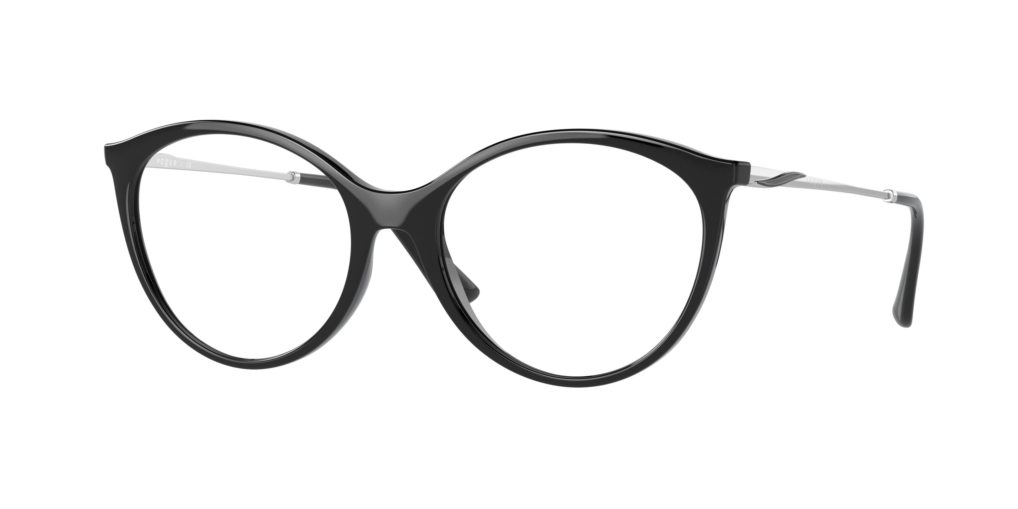 Vogue VO5387F Oval Eyeglasses  W44-Black 53-140-17 - Color Map Black