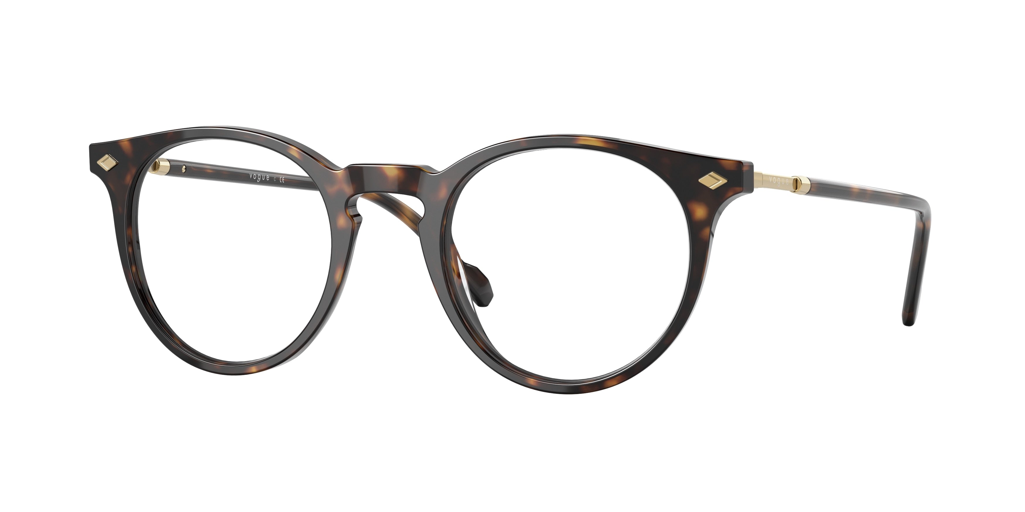 Vogue VO5434 Phantos Eyeglasses  W656-Dark Havana 49-145-22 - Color Map Brown