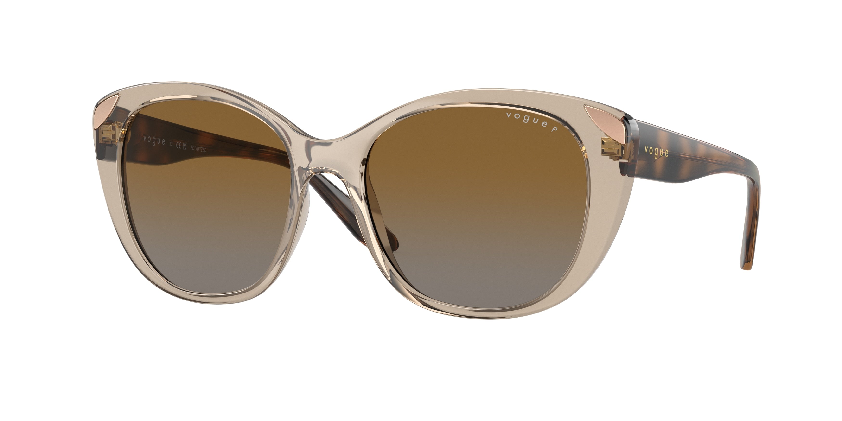 Vogue VO5457S Butterfly Sunglasses  2990T5-Transparent Caramel 53-135-17 - Color Map Brown