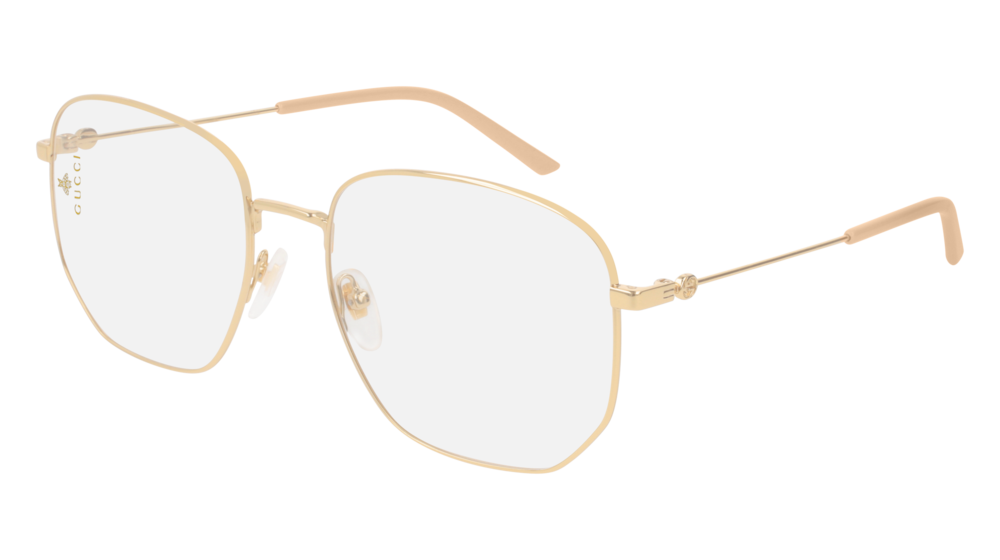 GG Rectangular Sunglasses in Gold - Gucci