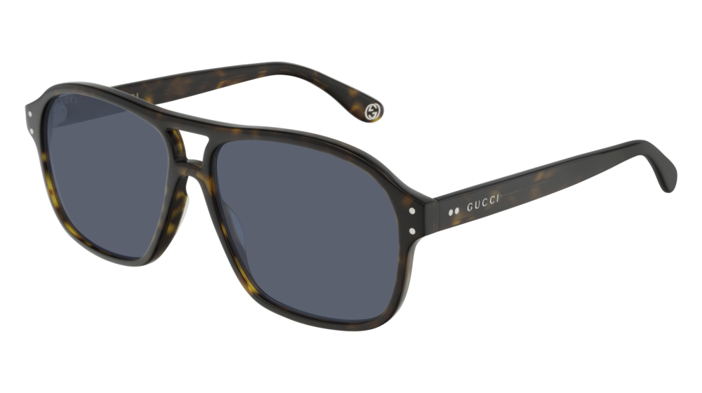 GUCCI GG0475S RECTANGULAR / SQUARE Sunglasses For Men  GG0475S-002 HAVANA HAVANA / GREY DARK 58-14-150