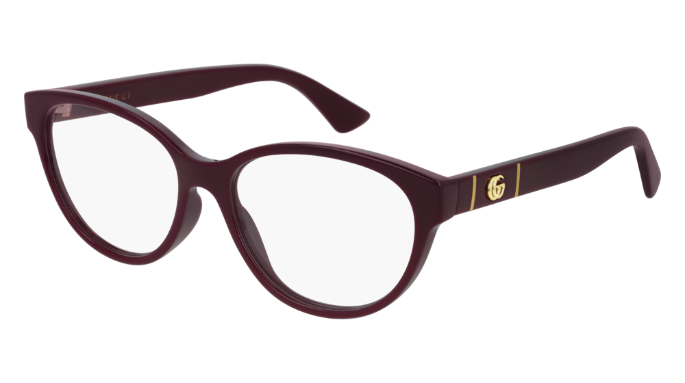 GUCCI GG0633O CAT EYE Eyeglasses For Women  GG0633O-003 BROWN BROWN / TRANSPARENT SHINY 54-16-145